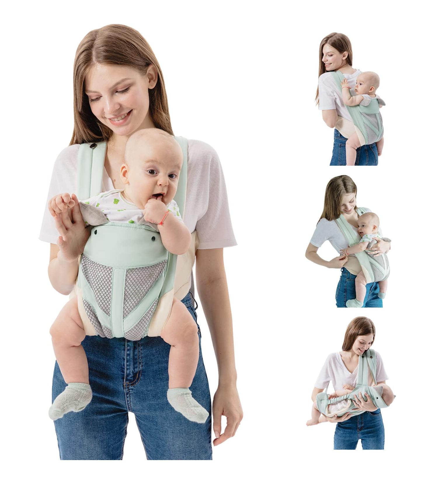 FUNUPUP 4-in-1 Baby Carrier | Portable Newborn to Toddler Sling Carrier | Breathable Mesh | Up to 35lbs | Blue - Buy Online on GoSupps.com