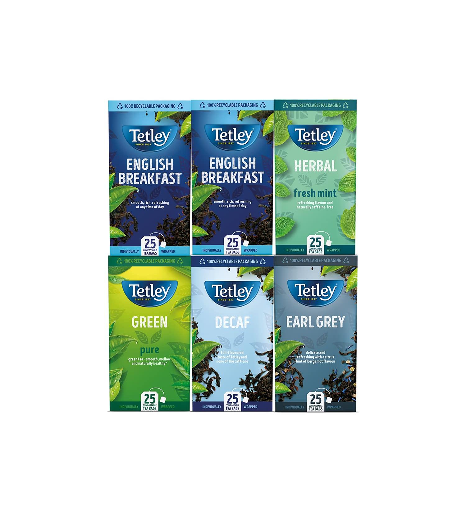 Tetley Variety Pack Black Tea String & Tag Individually Wrapped Envelopes - 150 Count - Buy Online on GoSupps.com