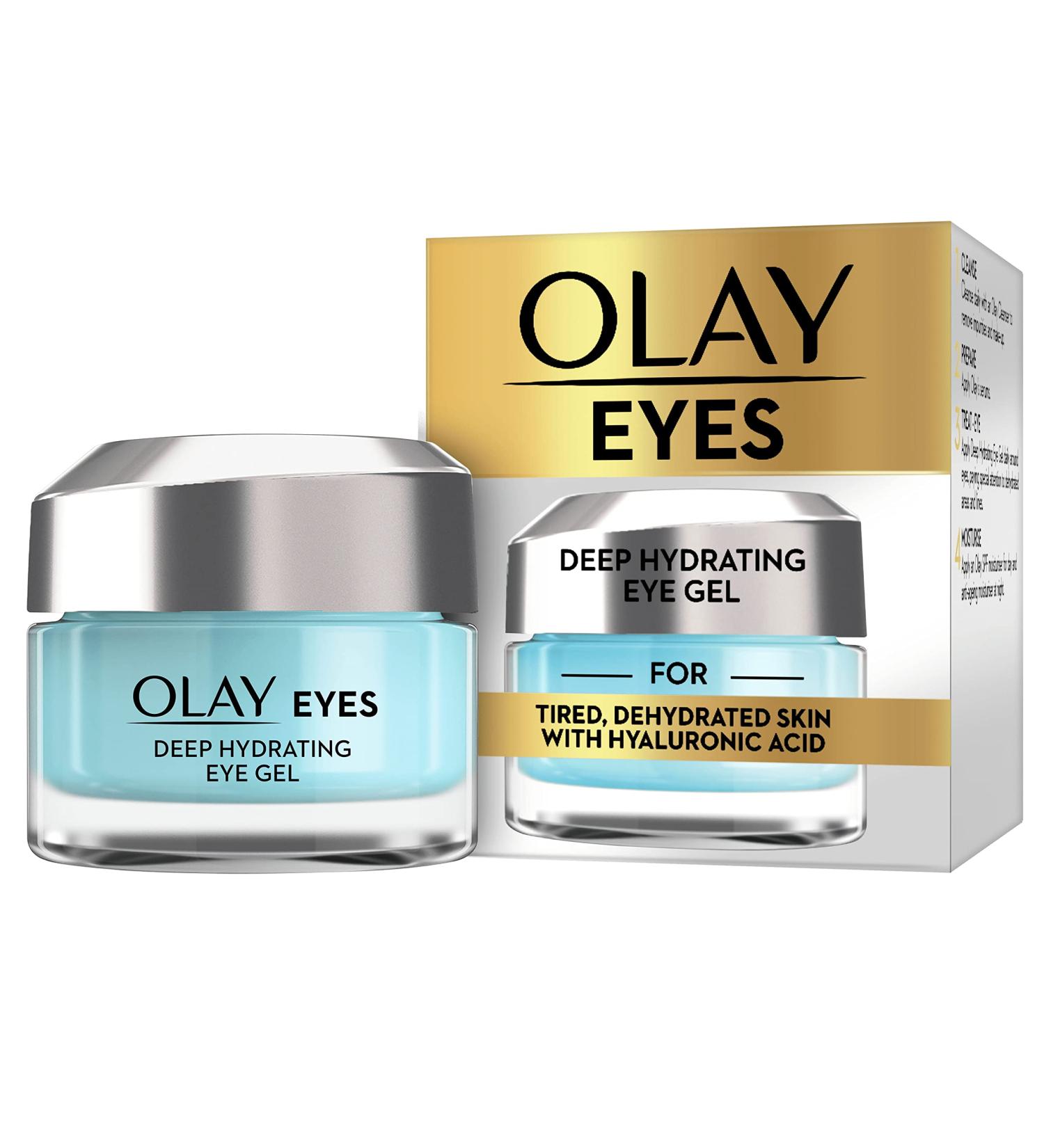 Olay Eyes Deep Hydrating Eye Gel | Hyaluronic Acid | 15ml | Rejuvenate Tired, Dehydrated Skin - Buy Online on GoSupps.com