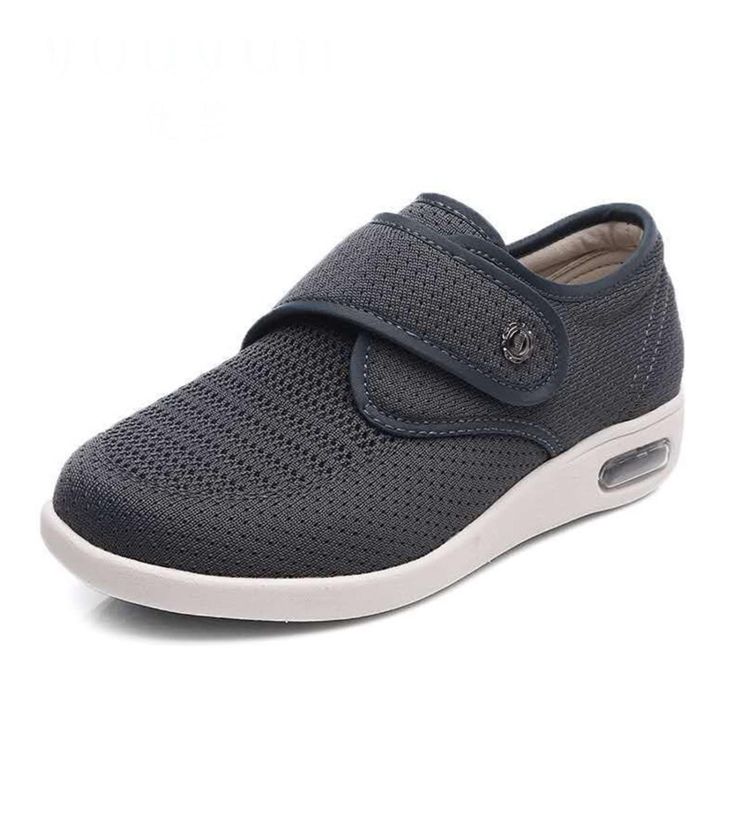 NVBHOF Women's Comfort Diabetic Slippers - Air Cushion Lightweight Walking Shoes for Elderly Ideal for Swollen Feet & Arthritis - Size 7.5 Grey - Buy Online on GoSupps.com