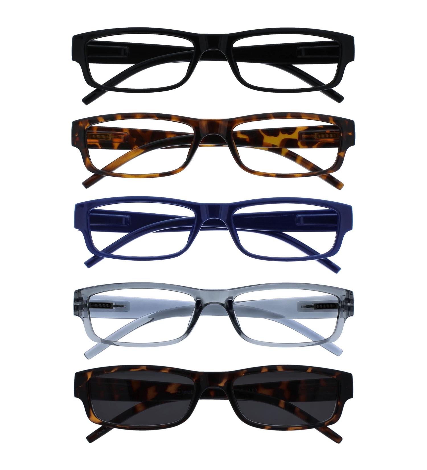 Shop Stylish Reading Glasses for Men & Women | The Reading Glasses Company - Black Brown Blue Gray Readers +2.00 Diopters - Buy Online on GoSupps.com