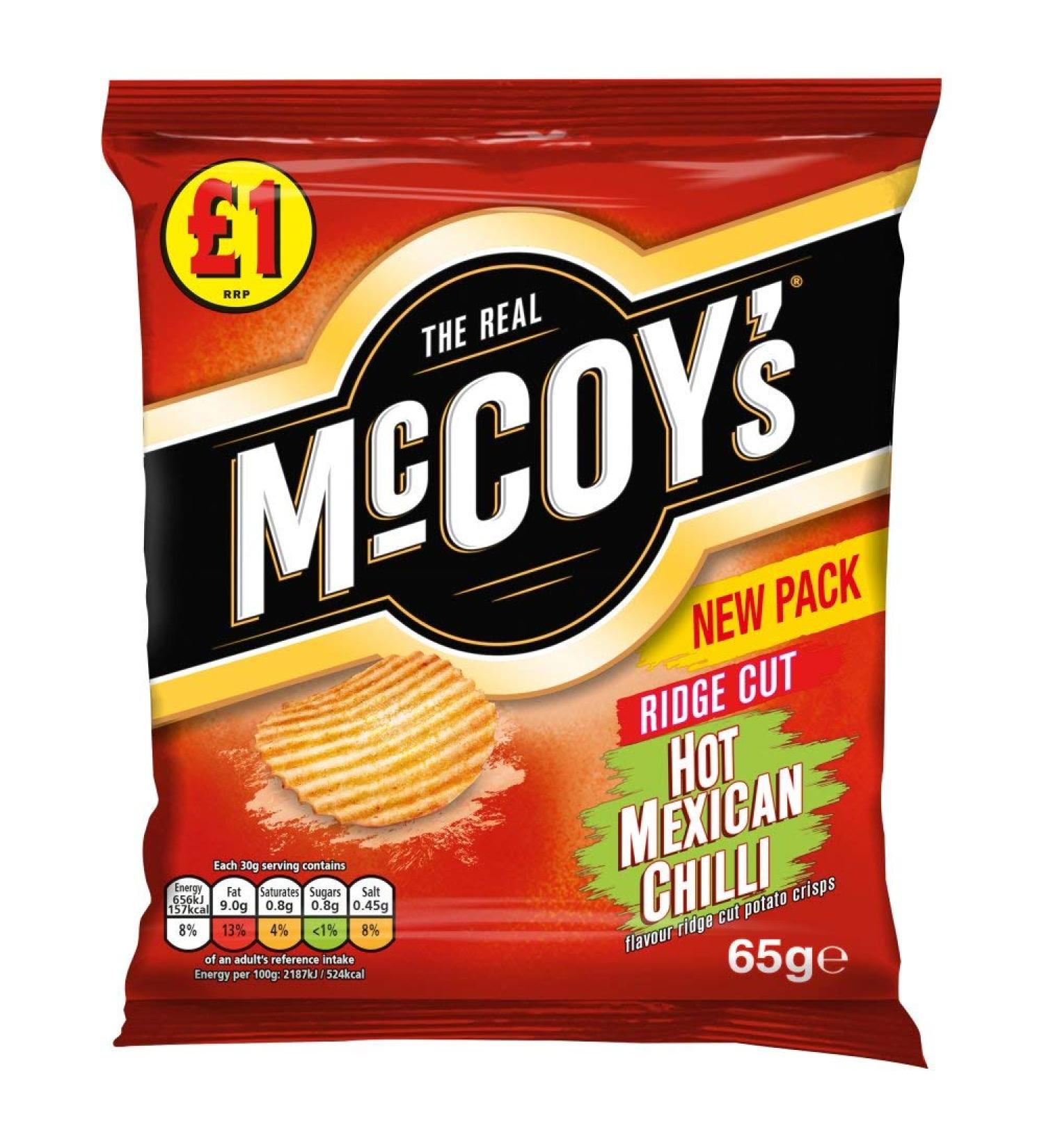 McCoys Mccoys Mexican Chilli Chips 65g Box of 16