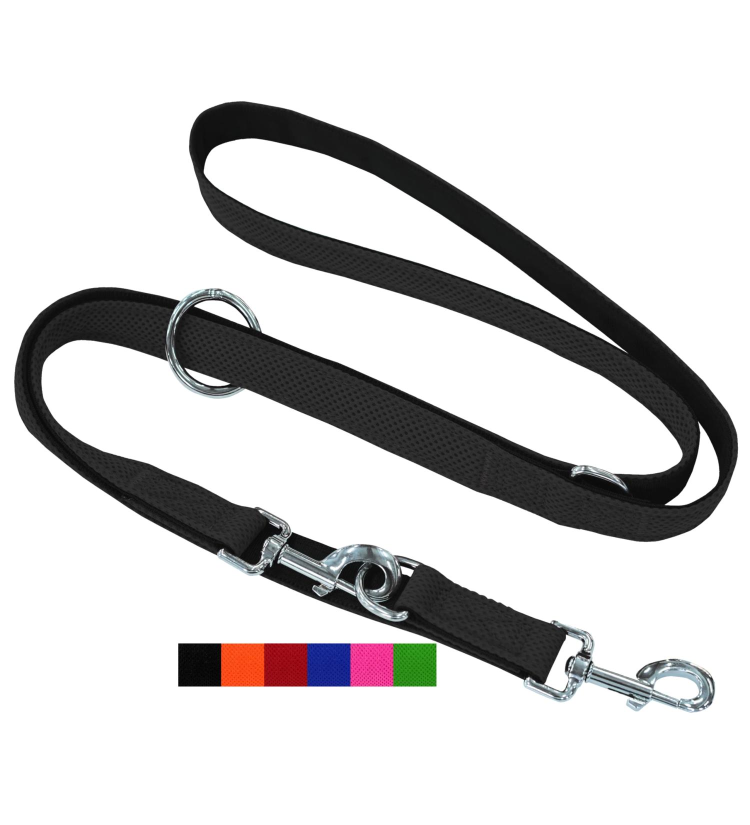 Dey Premium Air Mesh Dog Leash 2m - 3-Way Adjustable for All Dog Sizes | Available in Multiple Colors | Durable & Comfortable | Best Puppy & Pet Leash - Buy Online on GoSupps.com