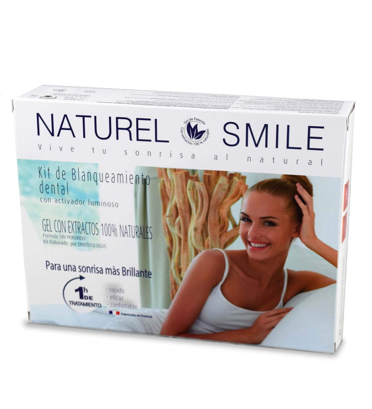 Natural Smile. Teeth whitening kit with light activator 100% natural and vegan. Immediate result - Buy Online on GoSupps.com