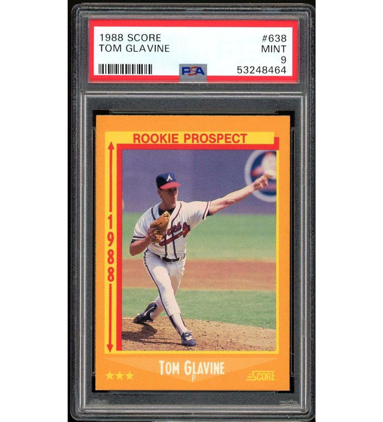 Tom Glavine Rookie Card 1988 Score #638 PSA 9