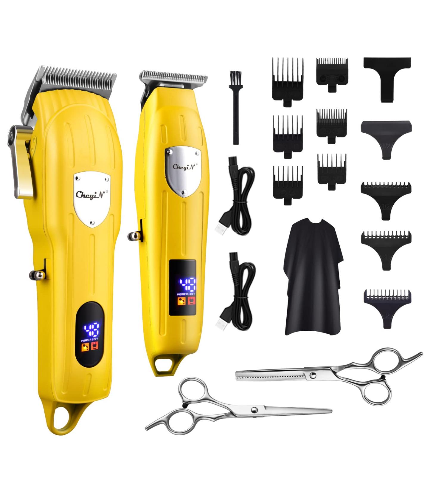 CkeyiN Hair Clippers for Men with Cordless Close Cutting T-Blade Trimmer Kit 6500RPM Professional Hair Cutting Kit Beard Trimmer Barbers Men Kids Clipper Set Rechargeable LED Display Grooming Kit Gold - Buy Online on GoSupps.com