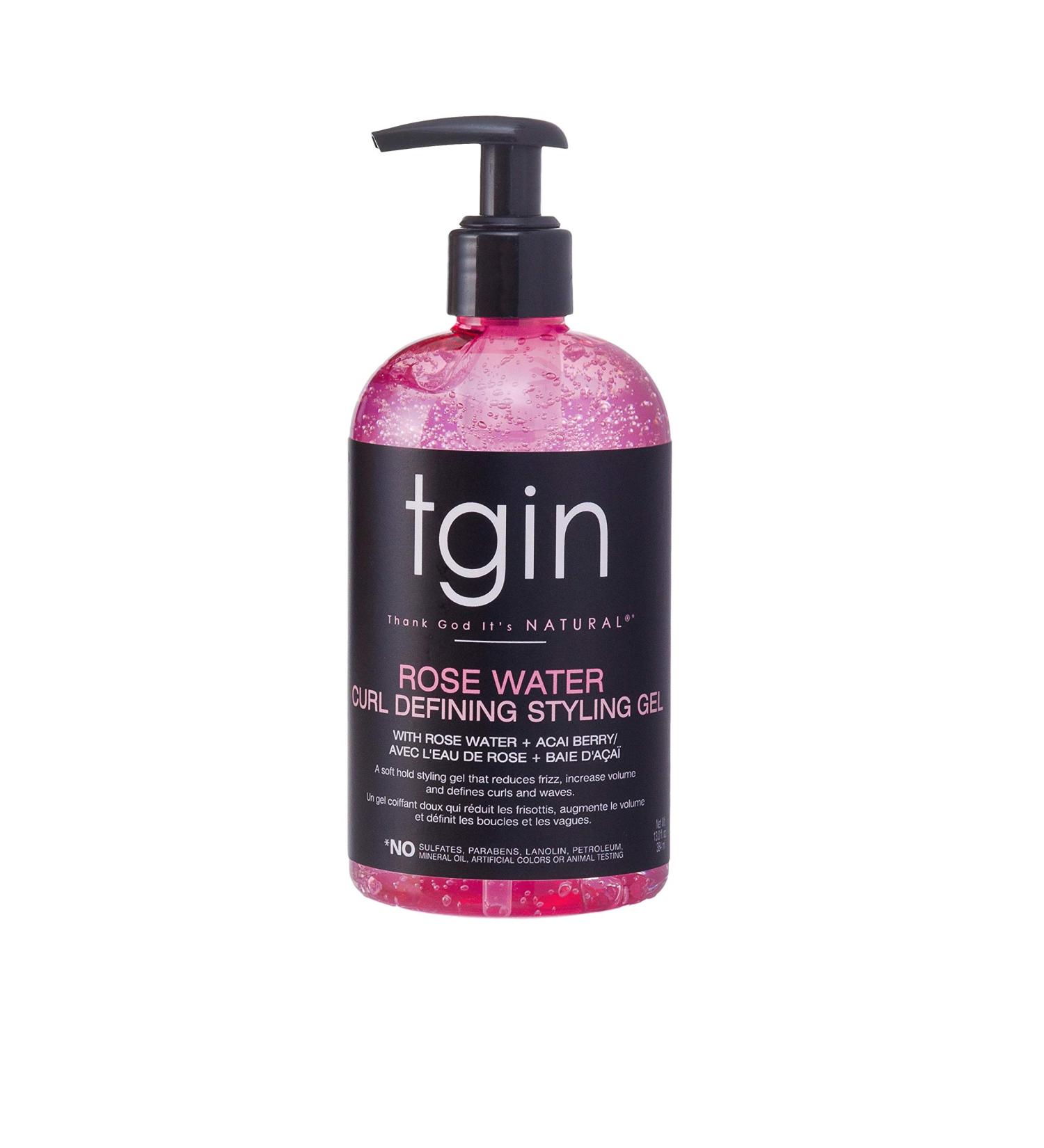 tgin Rose Water Defining Styling Gel 13oz - For Natural Curls, Waves, Low Porosity & Fine Hair - Buy Online on GoSupps.com