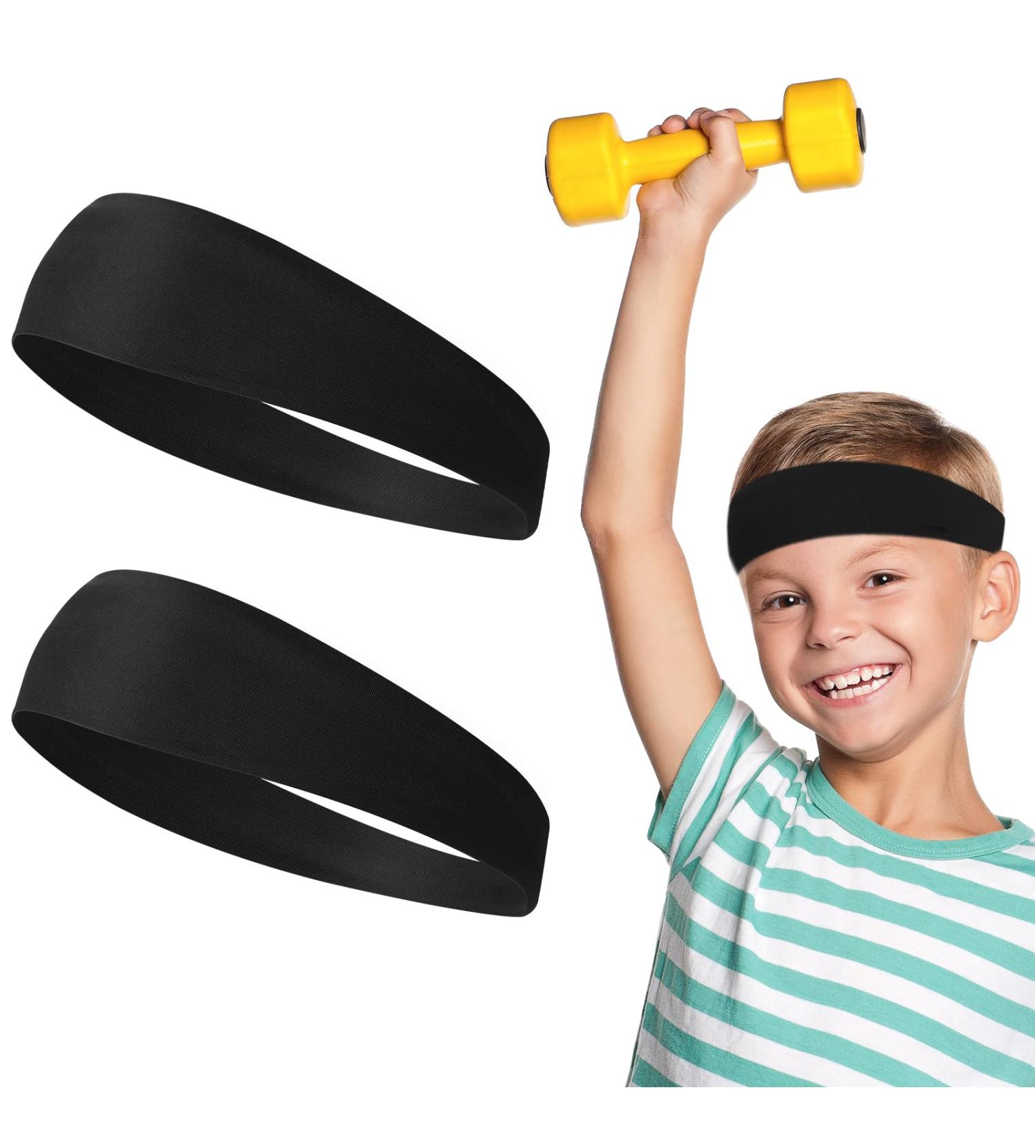 Buy Elastic Hair Bands for Men & Kids - Slipproof Sports Headbands for Yoga & Football | 2-Piece Set - Buy Online on GoSupps.com