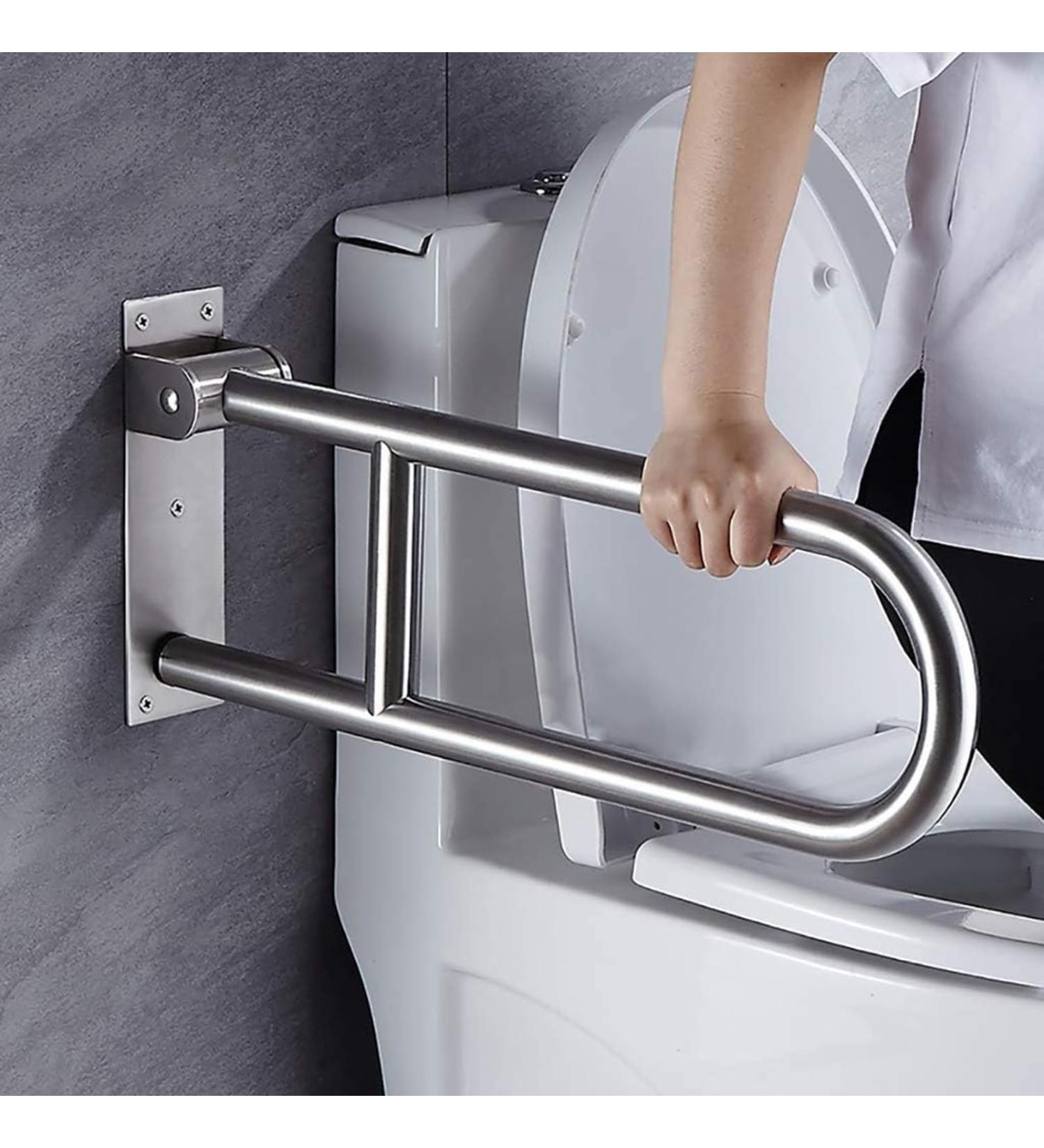 Folding Toilet Grab Bars Grab Bars Handle Safety Support Hand Rails Bathroom U-Shape Wall Mounted Armrest Toilet Flip-up Shower Support Elderly Disabled - Buy Online on GoSupps.com