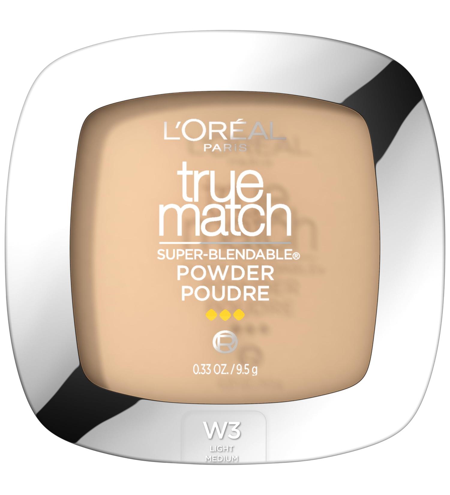 L'Oreal Paris True Match Super Blendable Oil-Free Foundation Powder W3 Light Medium - 0.33 oz | International Shipping Available - Buy Online on GoSupps.com