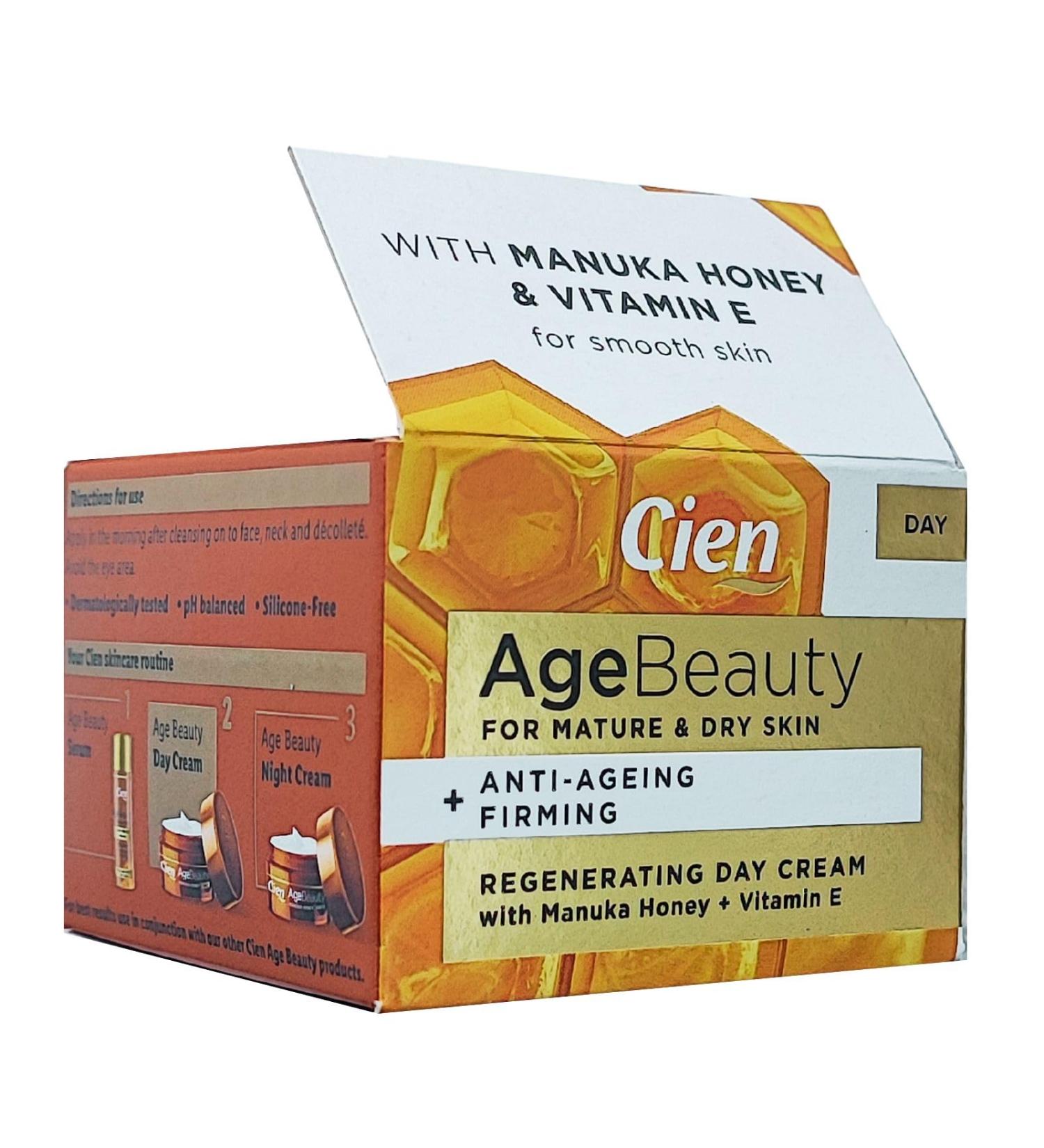 Cien Age Beauty Anti-Ageing Firming Regenerating Day & Night Cream With Manuka Honey + Vitamin E - 50ml (Day Cream) - Buy Online on GoSupps.com