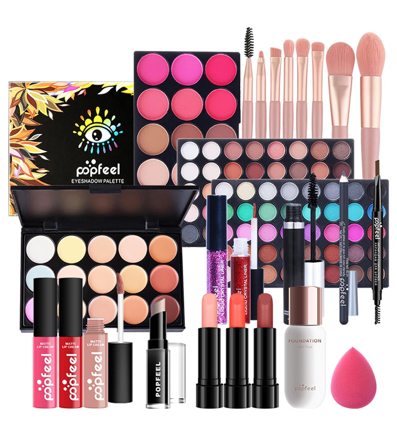 CHSEEO 26PCS Professional Makeup Set & Portable Travel All-in-One Cosmetic Set Eyeshadows Highlighter Lipstick Blush Brushes Compact and Lightweight Design for Girls Women #3*26PCS - Buy Online on GoSupps.com