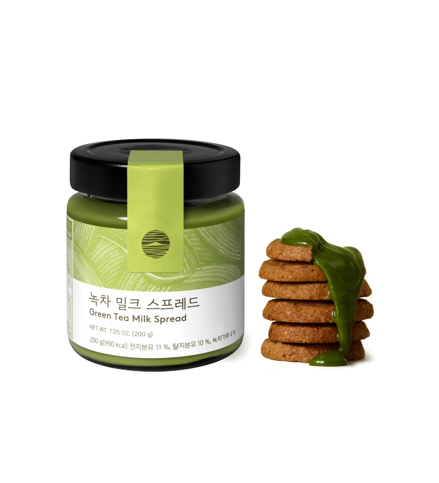 OSULLOC Green Tea Milk Spread (7.05 oz 200g) Made of Finest Matcha from Jeju Island Matcha-Infused Spreads - Buy Online on GoSupps.com