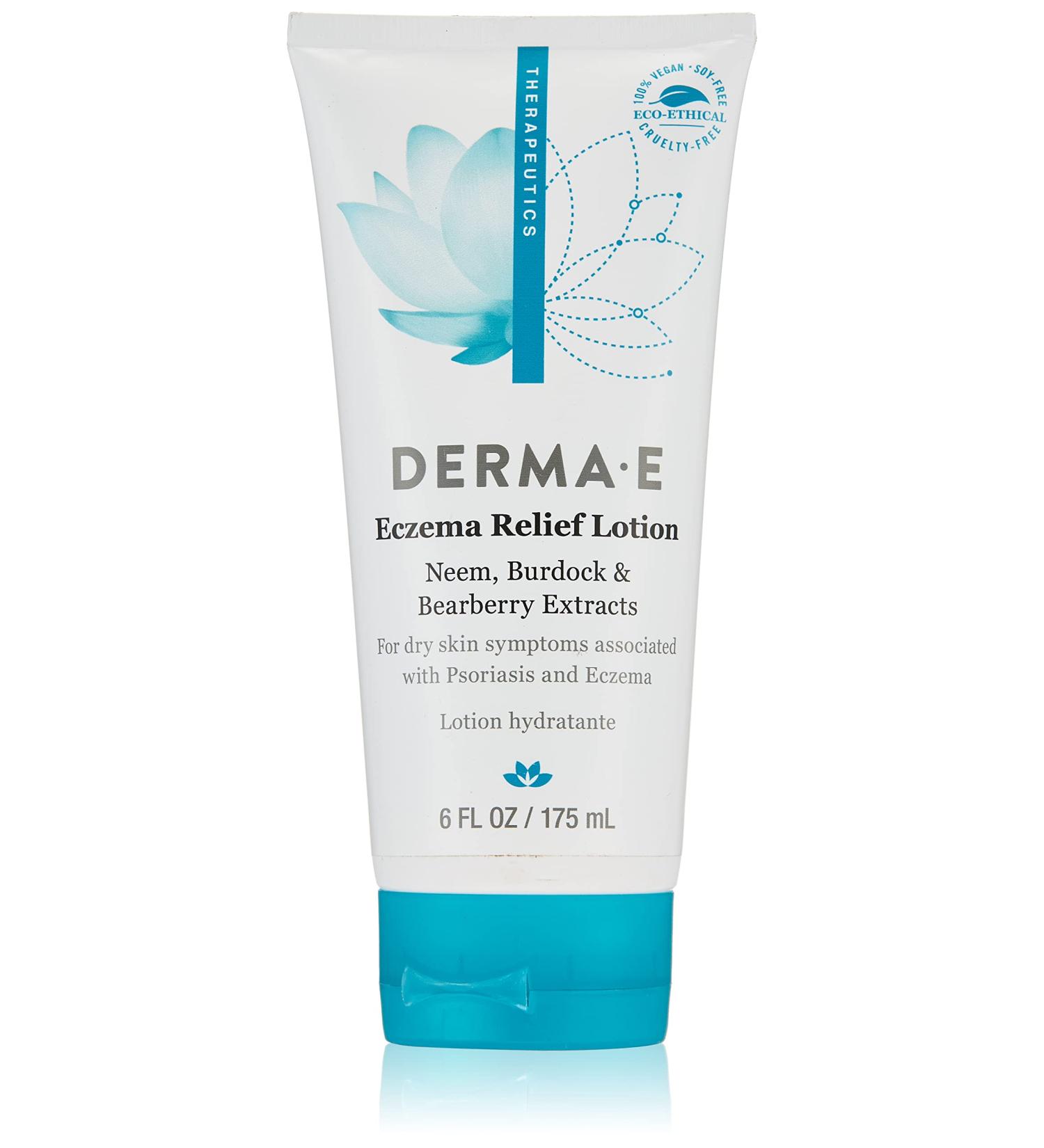 DERMA-E Eczema Relief Lotion 6 Fl Oz - Soothing Itchy Skin Cream for Eczema & Psoriasis - Buy Online on GoSupps.com