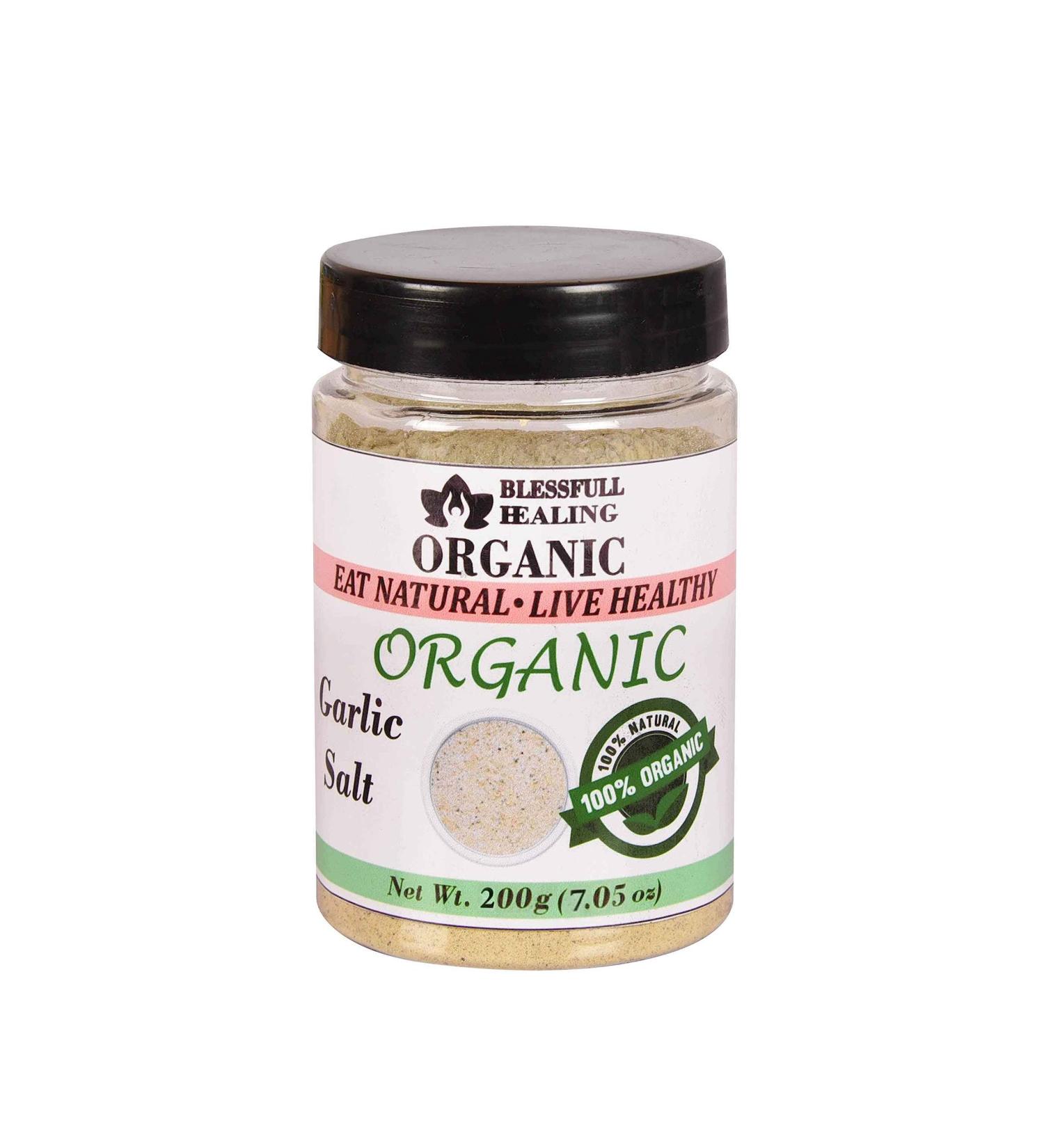 Blessfull Healing Organic Garlic Salt 200 Gram Airtight Container (Packing May Vary) 200 Gram 7.05 oz - Buy Online on GoSupps.com
