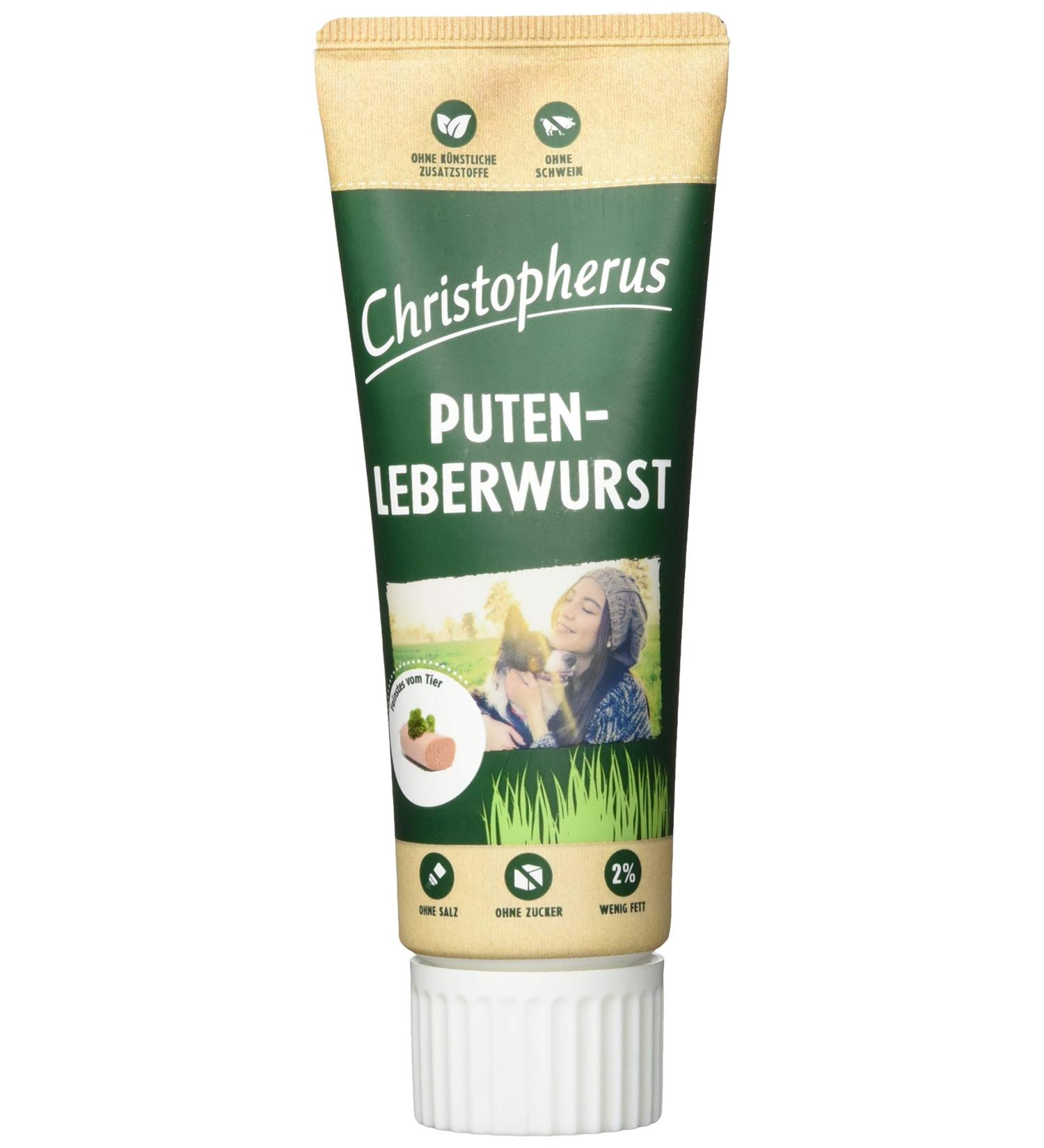 Buy Christopherus Turkey Liver Sausage for Dogs - 75g | Premium Dog Treats International Shipping Available - Buy Online on GoSupps.com