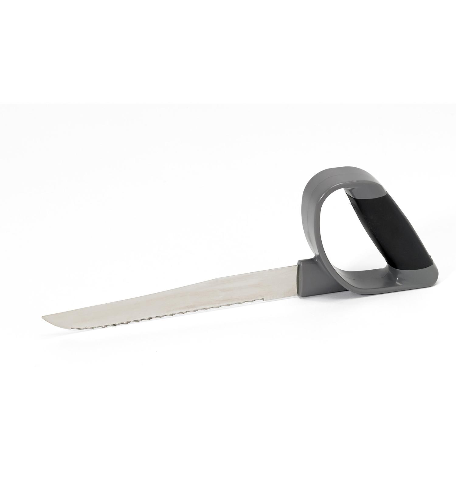 Homecraft Reflex Carving Knife Comfort Grip Stainless Steel Scalloped Blade Slip Resistant Grip Adaptive Knife for Easy Cutting Large Handle with Angle (Eligible for VAT relief in the UK) Comfort Grip Stainless Steel Scalloped Blade Slip Resistant Grip Ad