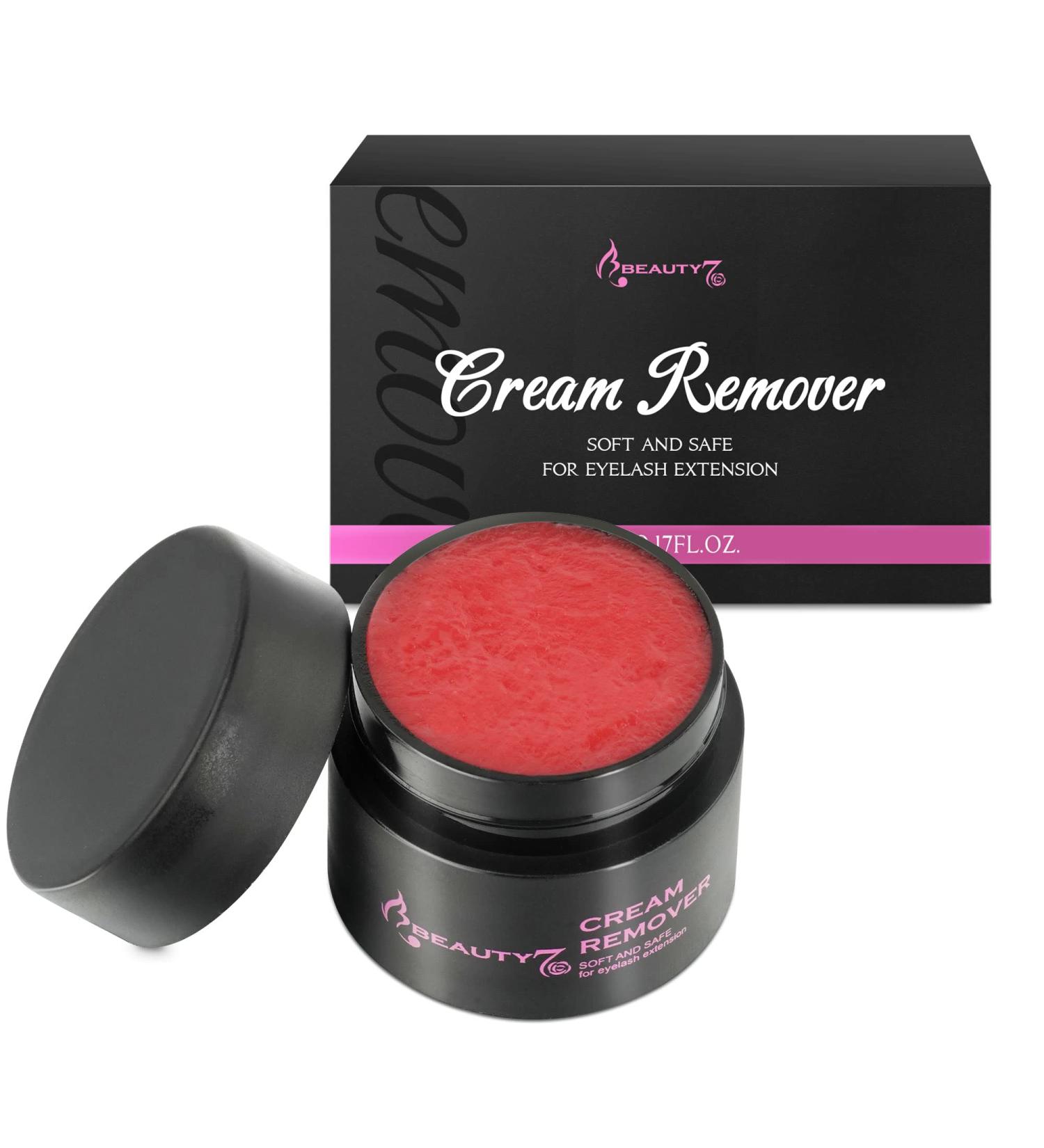 Beauty7 Eyelash Extension Remover Cream - Fast Dissolving & Low Irritation - 5g Pink Color - Buy Online on GoSupps.com