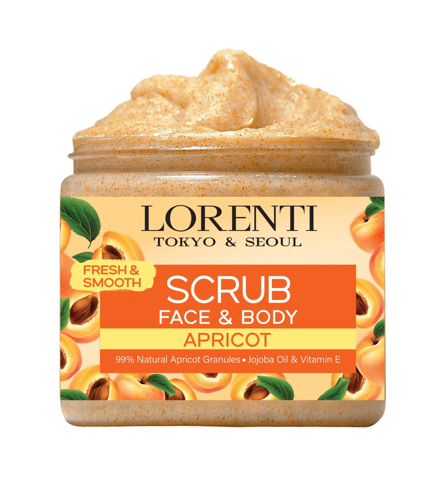 Granulated Natural Apricot Scrub | Exfoliating Face & Body Cleanser with Jojoba Oil & Vitamin E | Tightens Skin & Removes Dead Skin Cells - Buy Online on GoSupps.com