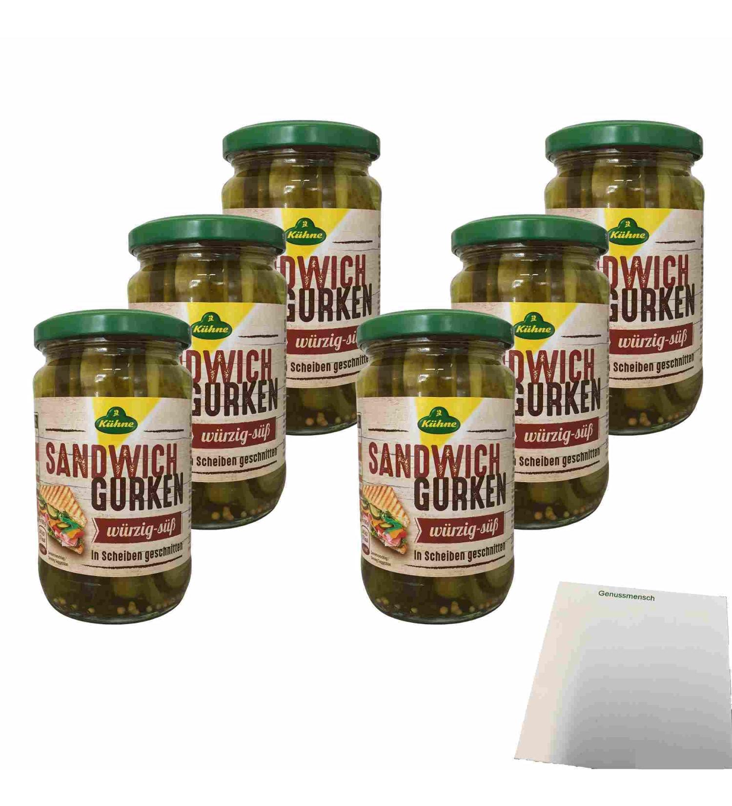 Buy K hne Spicy-Sweet Sandwich Cucumbers 6-Pack (6x330g Jars) - International Shipping Available - Buy Online on GoSupps.com