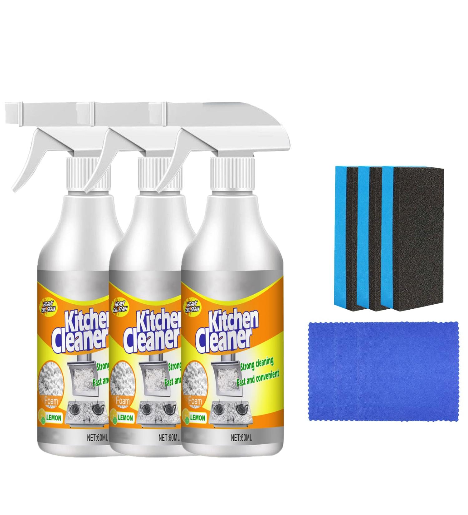 Kitchen Foam Cleaner All-Purpose Kitchen Pots and Pan Cleaner Powerful Clean Kitchen Oil Stains Clean Sweep Kitchen Cleaner Foam Cleaner All Purpose Heavy Duty (3 pcs) - Buy Online on GoSupps.com