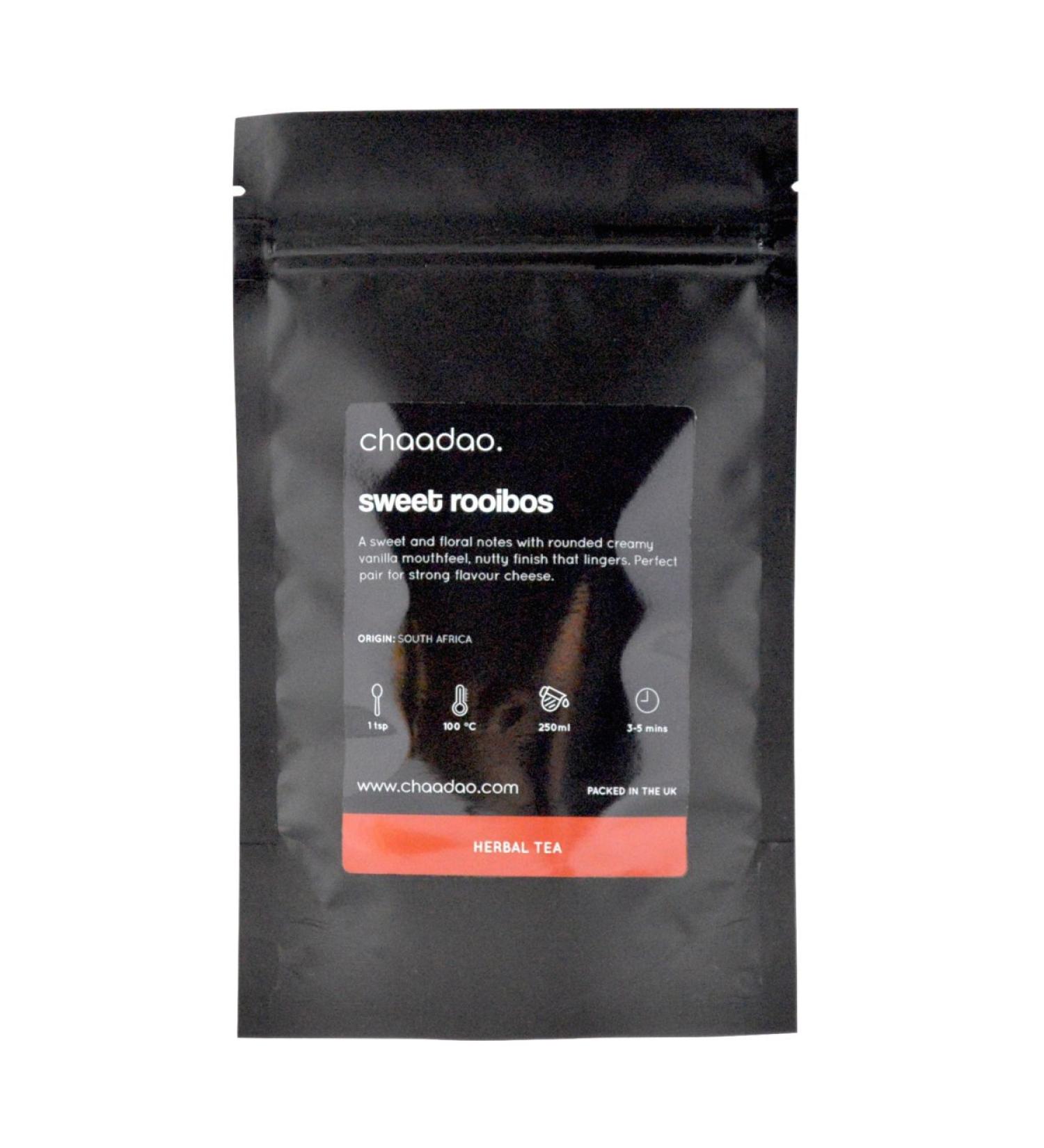 Chaadao Sweet Rooibos Tea (20 Cups) Herbal Tea Luxury Loose Leaf Tea Healthy Natural Tea 50g