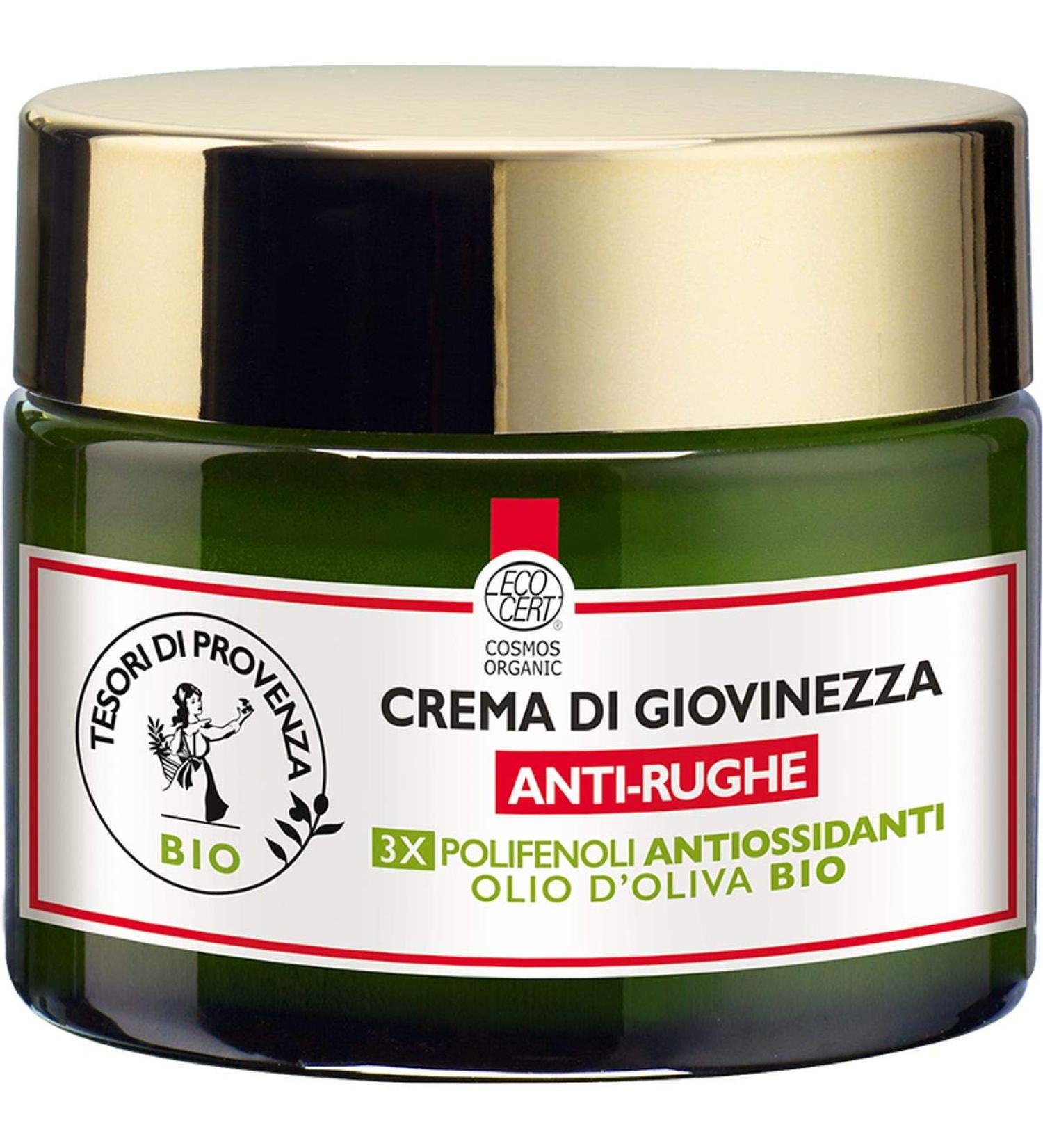  Tesori Di Provenza Tesori di Provenza Organic Anti-Wrinkle Day Face Cream Youth Cream With Organic Olive Oil Rich in Antioxidant Polyphenols 50 ml - Buy Online on GoSupps.com