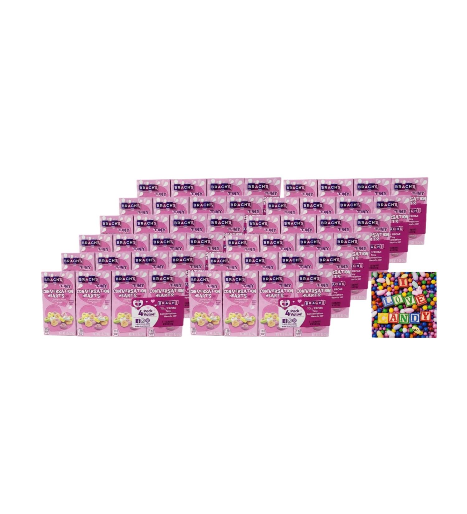 Valentines Day Tiny Conversation Hearts Candy Box Bundle- Choose a 30 40 or 60 Pack of Brachs Conversation Hearts - 1 oz each - Includes Stone Cove Fridge Magnet. (60 Pack) 2 Count (Pack of 30) - Buy Online on GoSupps.com