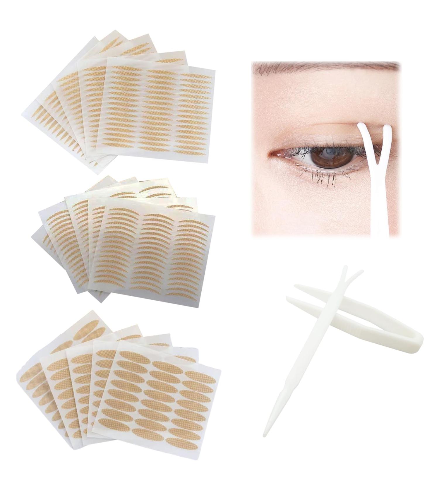 720 Pieces Eyelid Stripes & Glue - Natural Eye Lifting Tweezers Invisible All Skin Tones - Buy Online on GoSupps.com