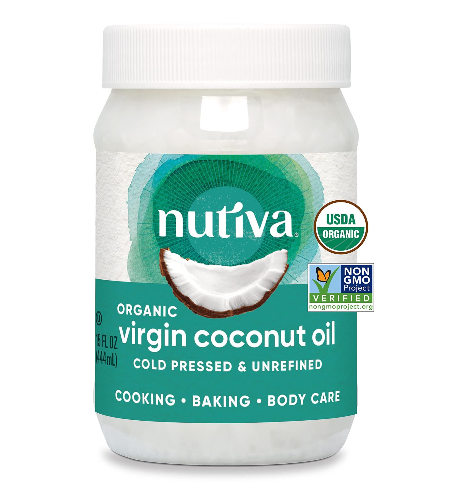 Nutiva Organic Virgin Coconut Oil - 14 fl oz (414 ml) | Pure & Healthy Cooking Oil - Buy Online on GoSupps.com