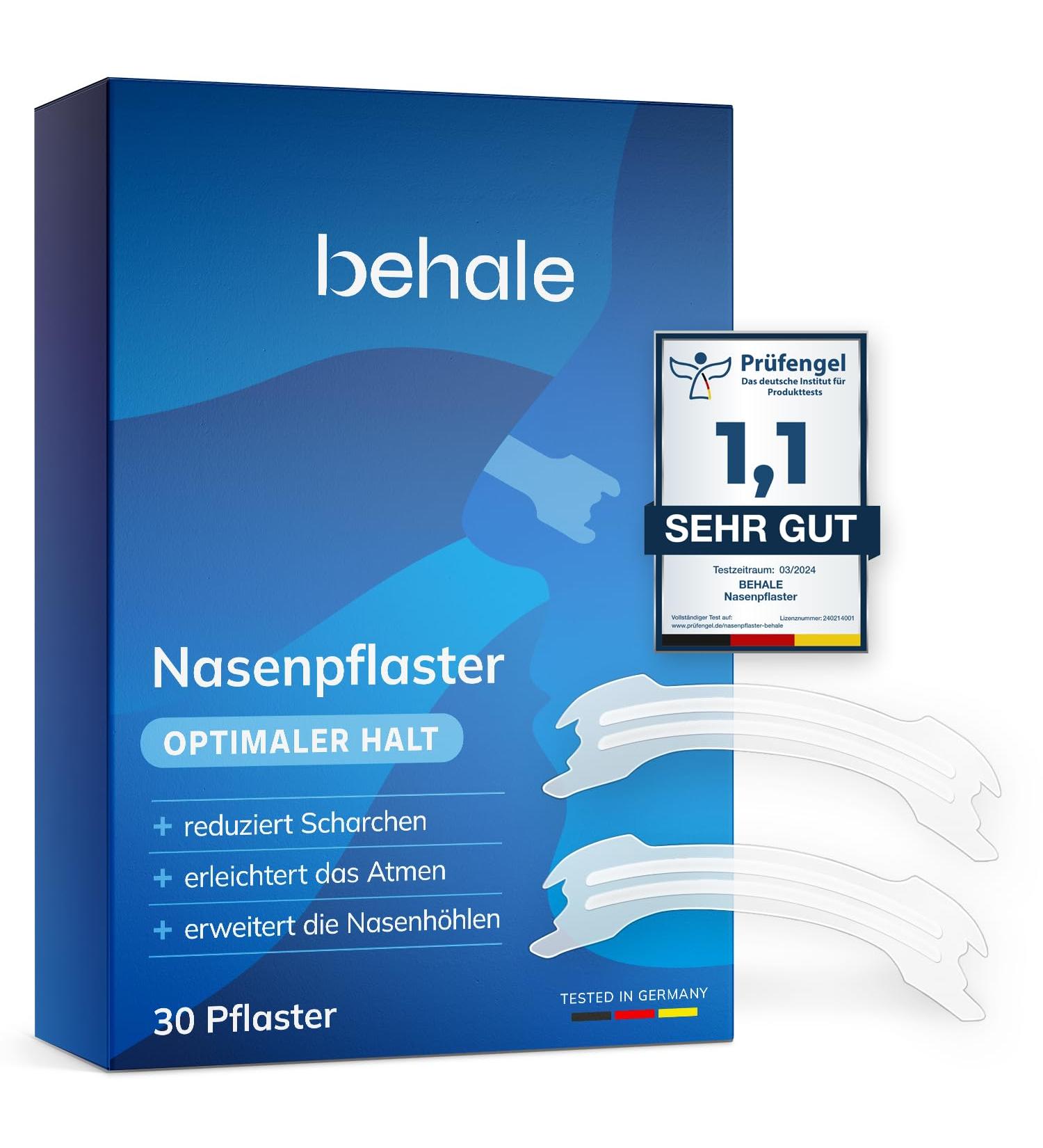 Behale 30x Nose Plaster Strips - Anti-Snoring Support for Better Sleep | Effective Snoring Solution & Nose Breathing Aid - Buy Online on GoSupps.com