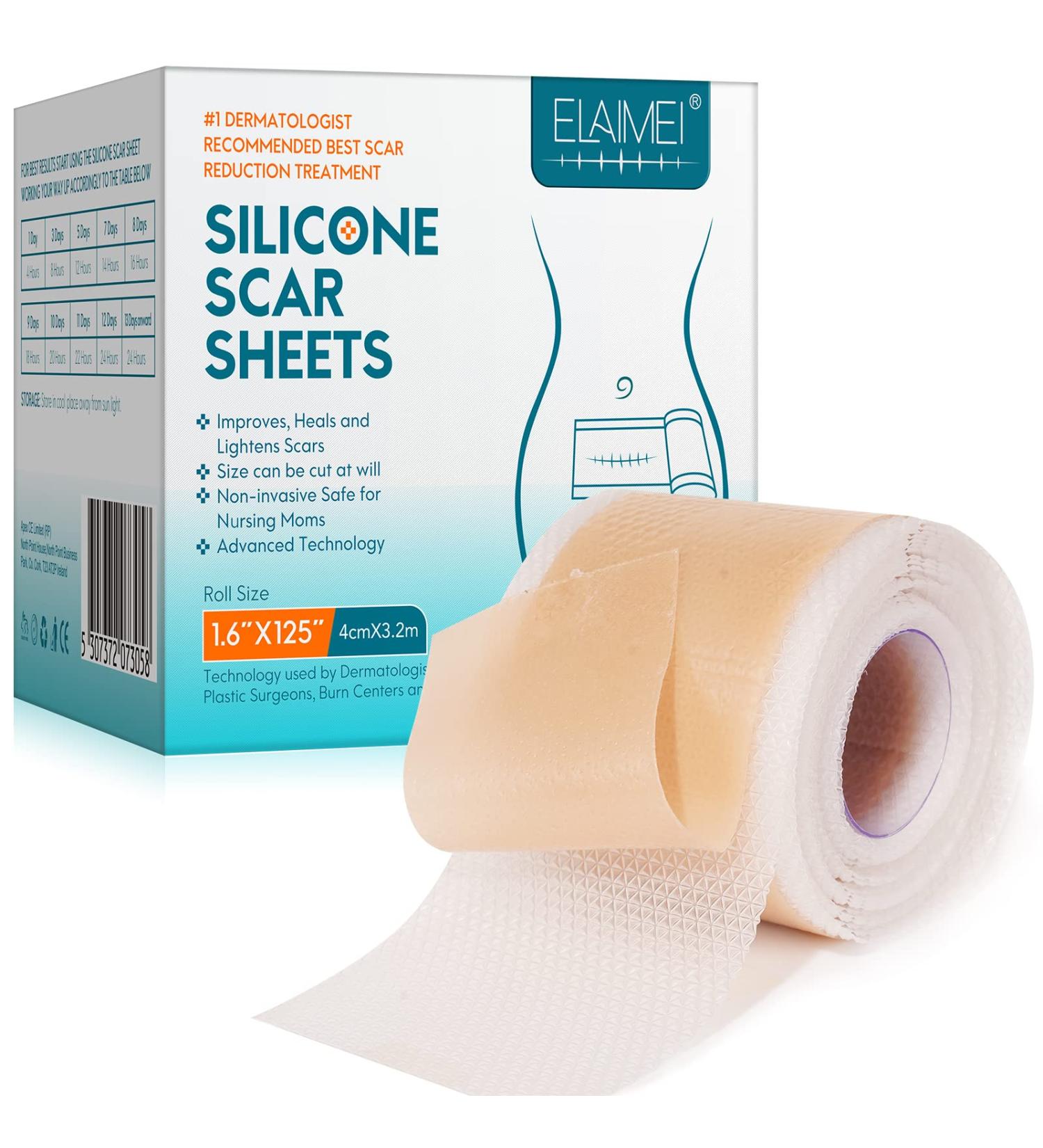 Silicone Scar Patch Roll (3Mx4cm) - Reusable Scar Treatment for Keloids Face & Caesarean Scars - Effective Adhesive Silicone Tape - Buy Online on GoSupps.com