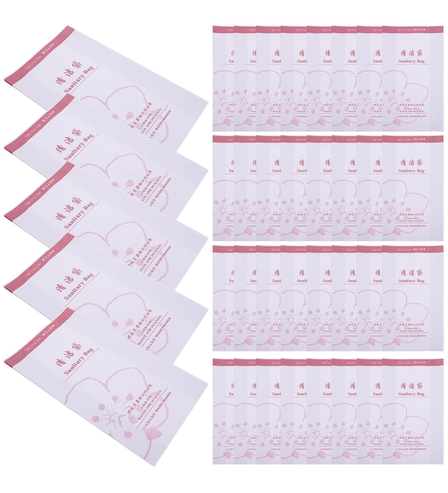 FOMIYES Car Trash Bag 100pcs Motion Sickness Disposable Emesis Bags Vomit Bags Disposable Vomit Bags Nausea Bags Travel Trash Bag Cleaning Bags for Car Car Garbage Bag