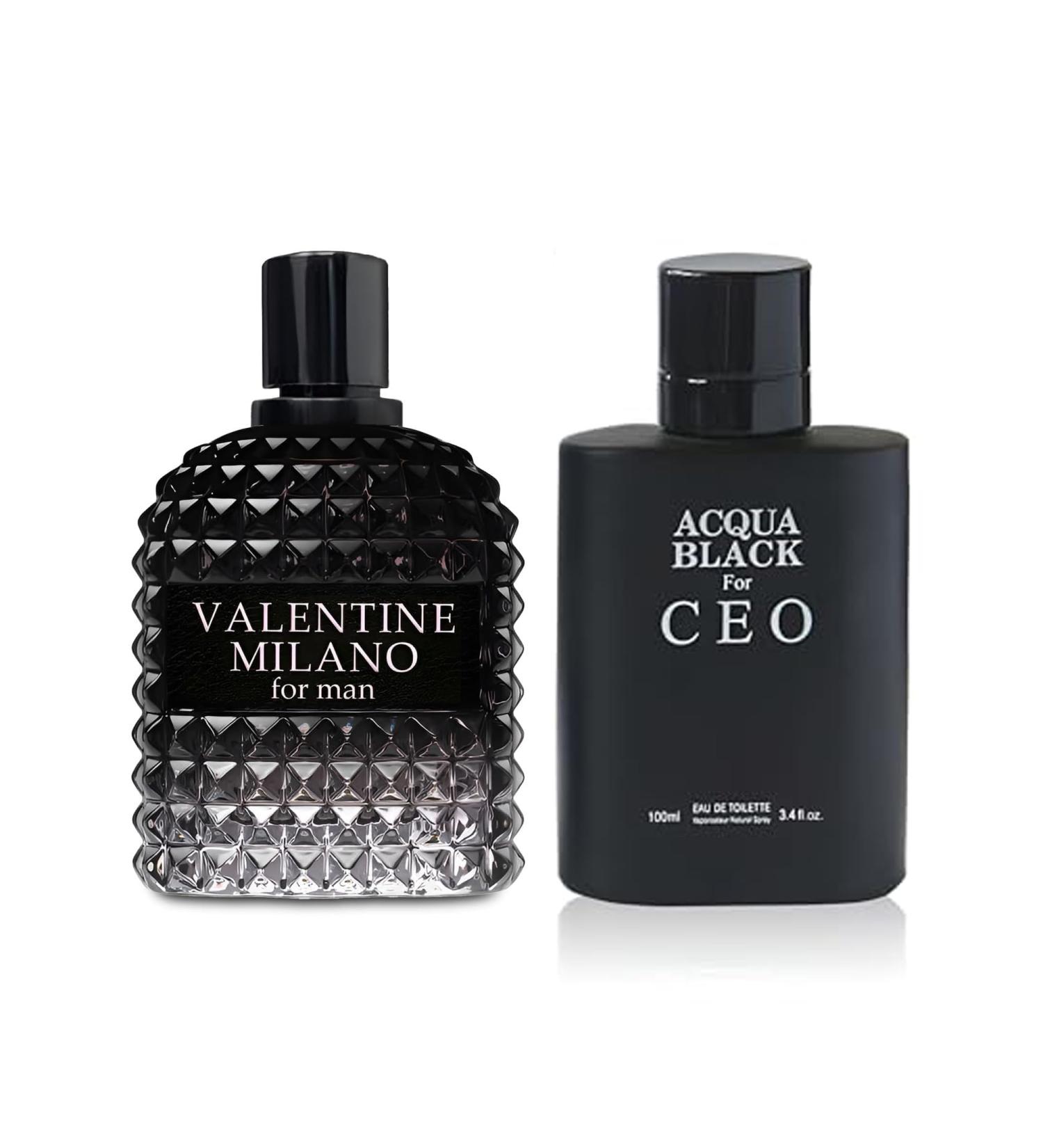 2PCS Valentine Milano/Acqua Black CEO Eau De Toilette for Men-Fresh Romantic Scent Perfume for Men 3.4 Fl Oz Each Mens Cologne For All Skin Daily Used MilanoMen/Acqua Black CEO - Buy Online on GoSupps.com