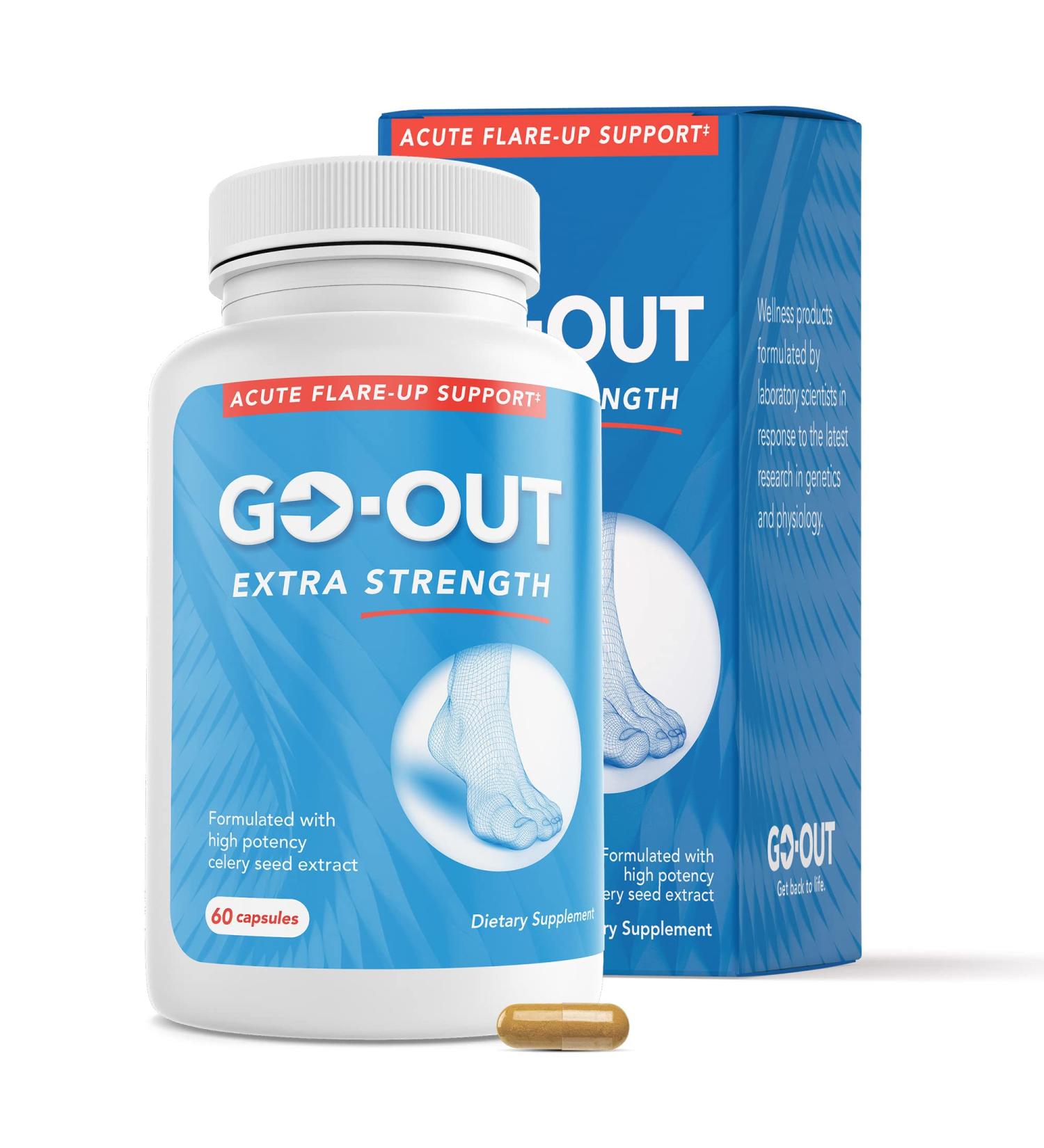 Mt. Angel Vitamins Extra Strength Uric Acid Support 60-Ct - Joint Pain Supplement with Celery Seed, Tart Cherry, Boswellia, Bromelain, Black Pepper - Buy Online on GoSupps.com