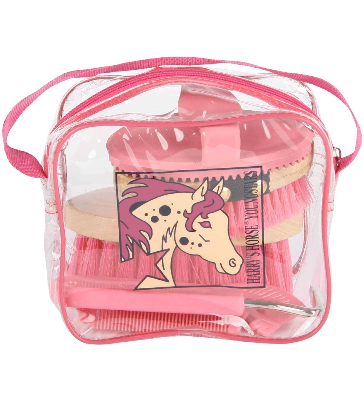 Harry's Horse Mini Grooming kit color: pink rose