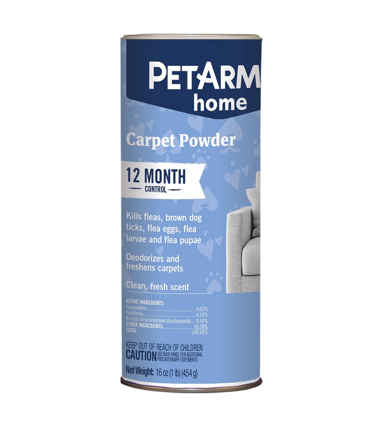 PetArmor 16oz Home Carpet Powder for Fleas and Ticks - Protects and Deodorizes Carpets - Buy Online on GoSupps.com