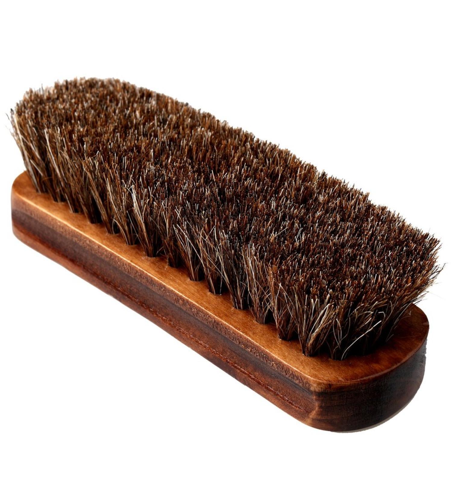 kuou Waxun Premium Horsehair Brushes Soft Shoe Brush with Natural Horsehair for Boots Shoes Furniture Car Seats Interiors Sofas (Shine Buff Polish) - Buy Online on GoSupps.com