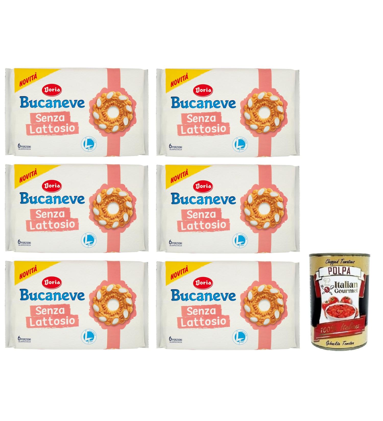  Italian Gourmet E.R. Doria Bucaneve Senza Lattosio Lactose Free Shortcrust Dough Cookies Pack of 6 265 g Each Pack Contains 6 Individual Portions + Tomato Pulp Italian Gourmet Tomato Pulp 400 - Buy Online on GoSupps.com