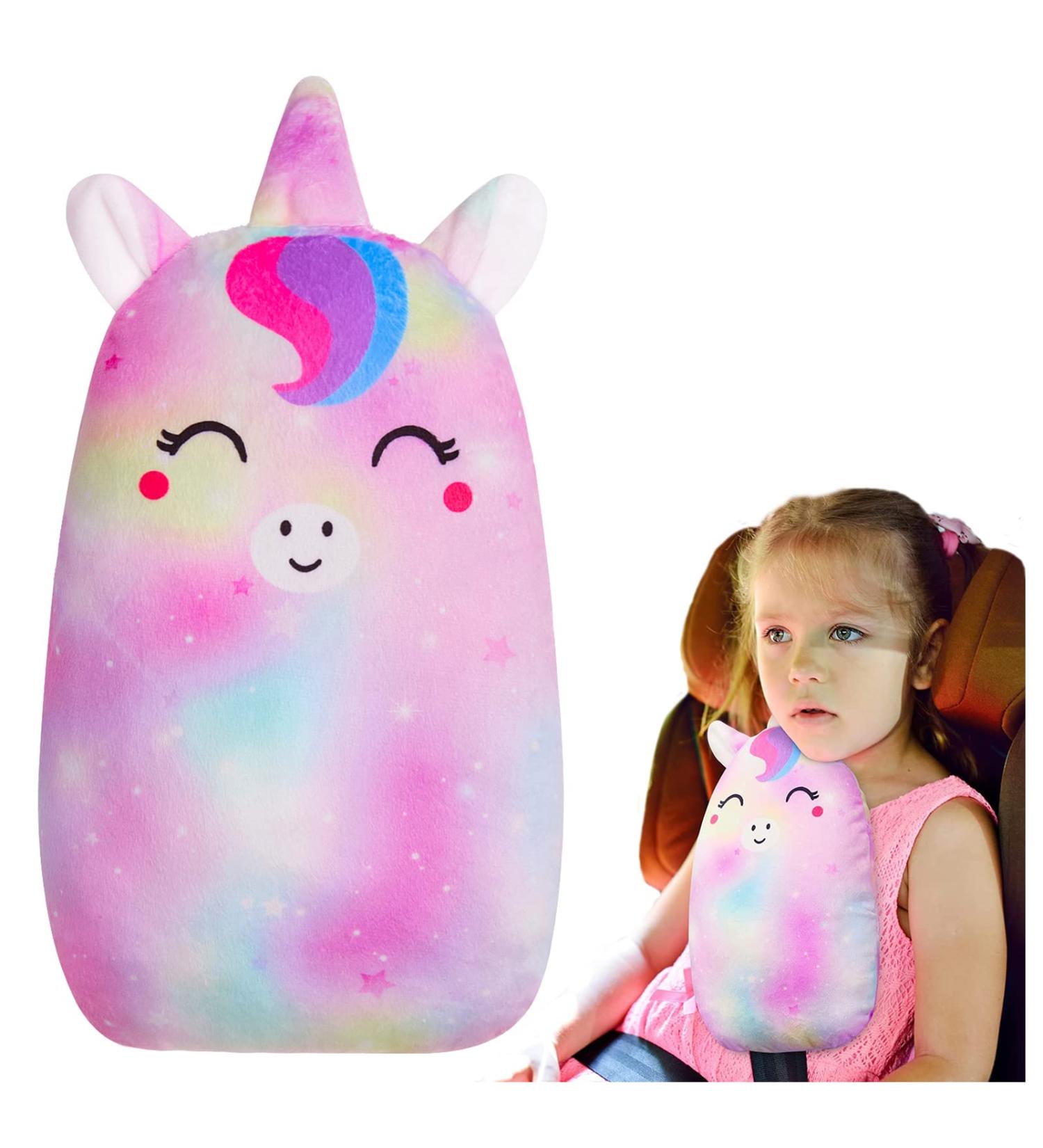 Basumee Unicorn Seat Belt Covers for Kids - Purple Seat Belt Pads for Car Head Support - Buy Online on GoSupps.com