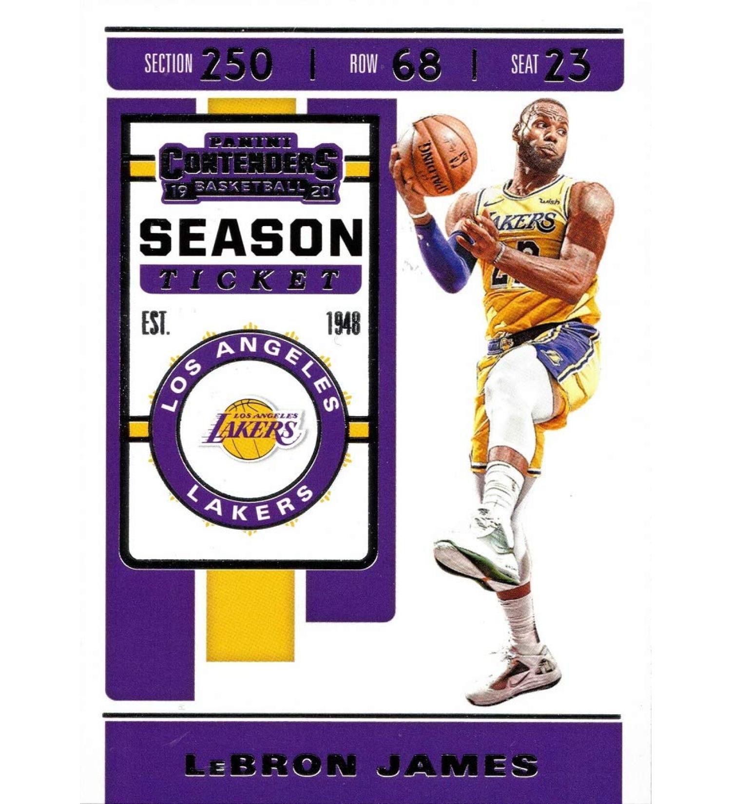 2019-20 Panini Contenders #70 Lebron James Los Angeles Lakers Basketball Card