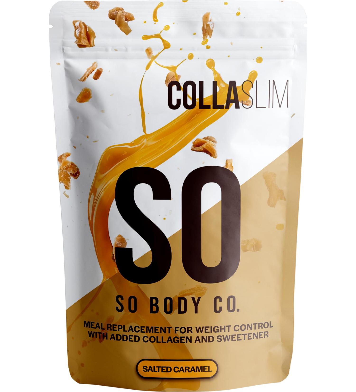 SoBodyCo CollaSlim Salted Caramel Meal Replacement Shake with Added Collagen - 800g (Pack of 1) - Buy Online on GoSupps.com