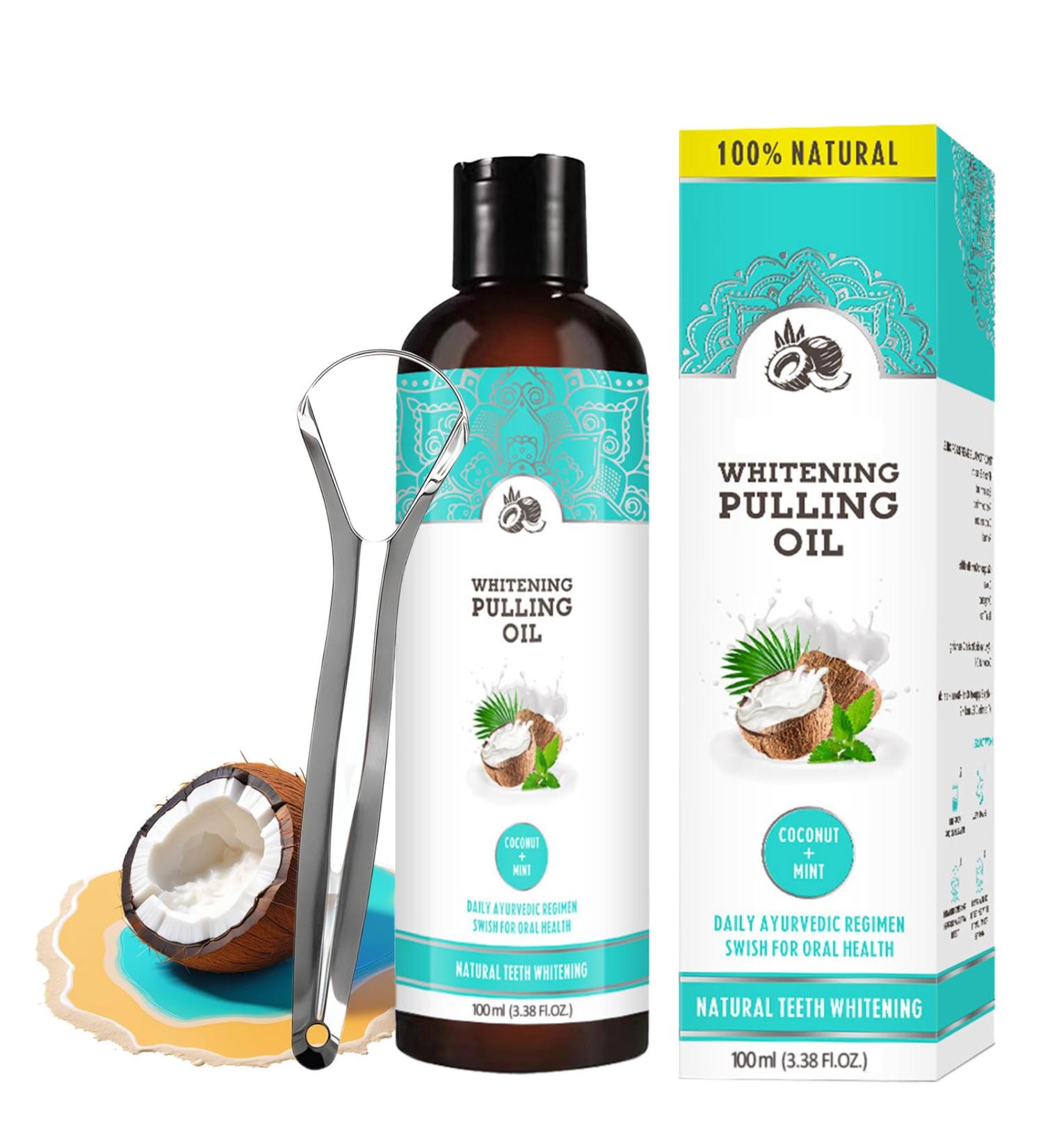 100ml Bain de bouche l'huile de noix de coco avec gratte-langue Nettoyage de la Bouche pour une Haleine Fra che 100 ml (Lot de 1) - Buy Online on GoSupps.com