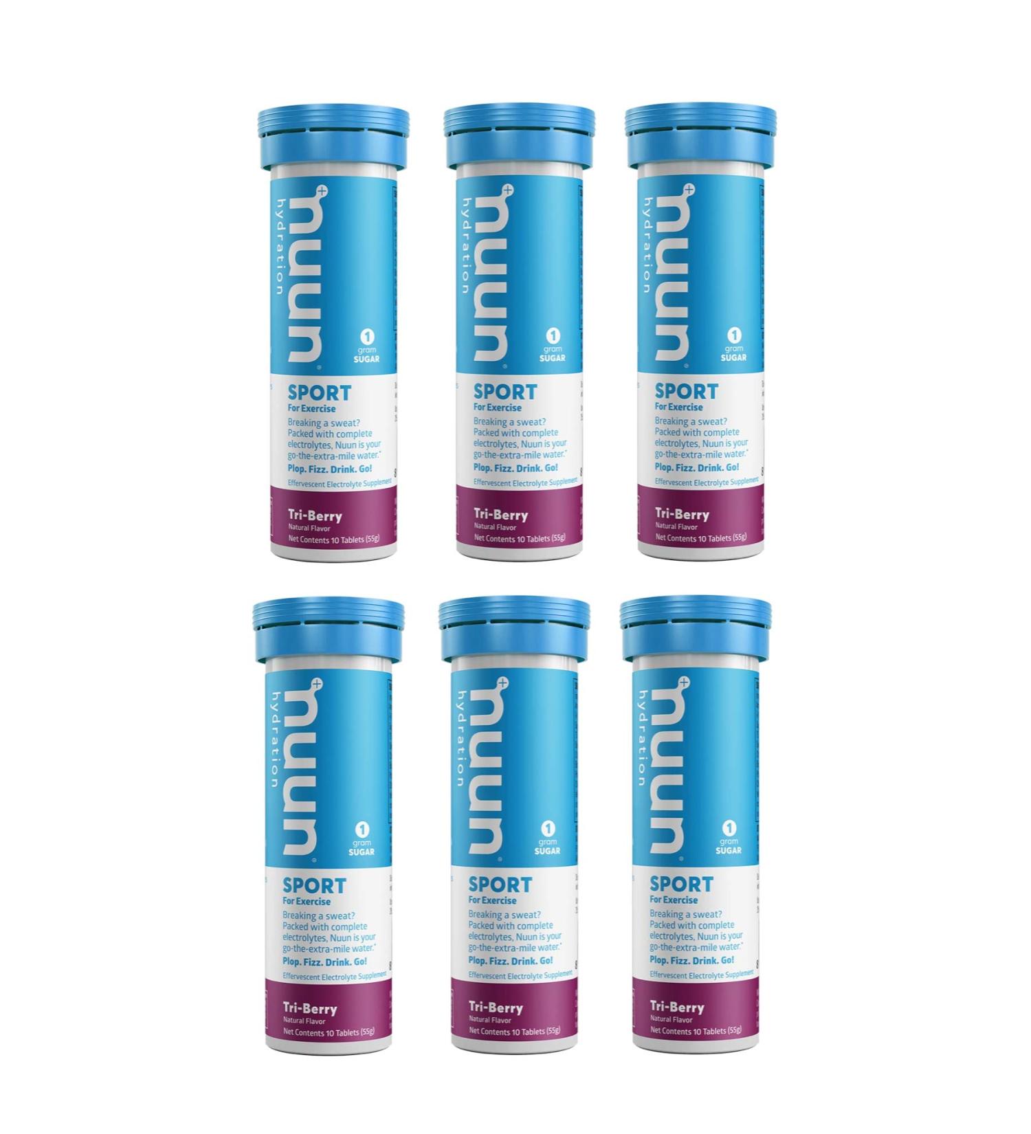 Buy Nuun Active Tri-Berry Electrolyte Tablets - 6-Pack (60 Tablets) | International Shipping Available - Buy Online on GoSupps.com