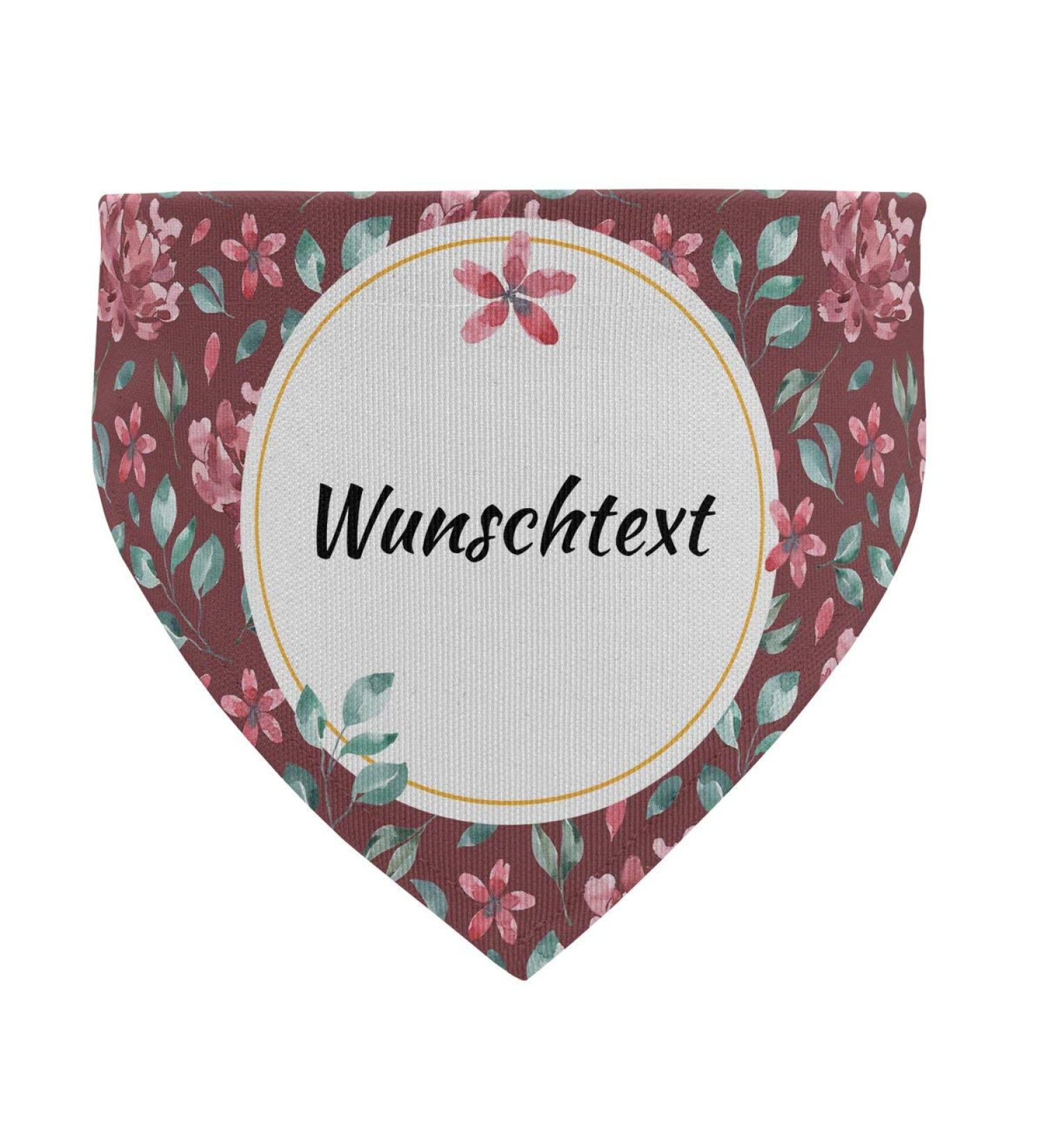 Printplanet Dog Halen with Custom Name/Text - Vintage Flower Pattern Size L - Narrow Fit for Dogs - Buy Online on GoSupps.com