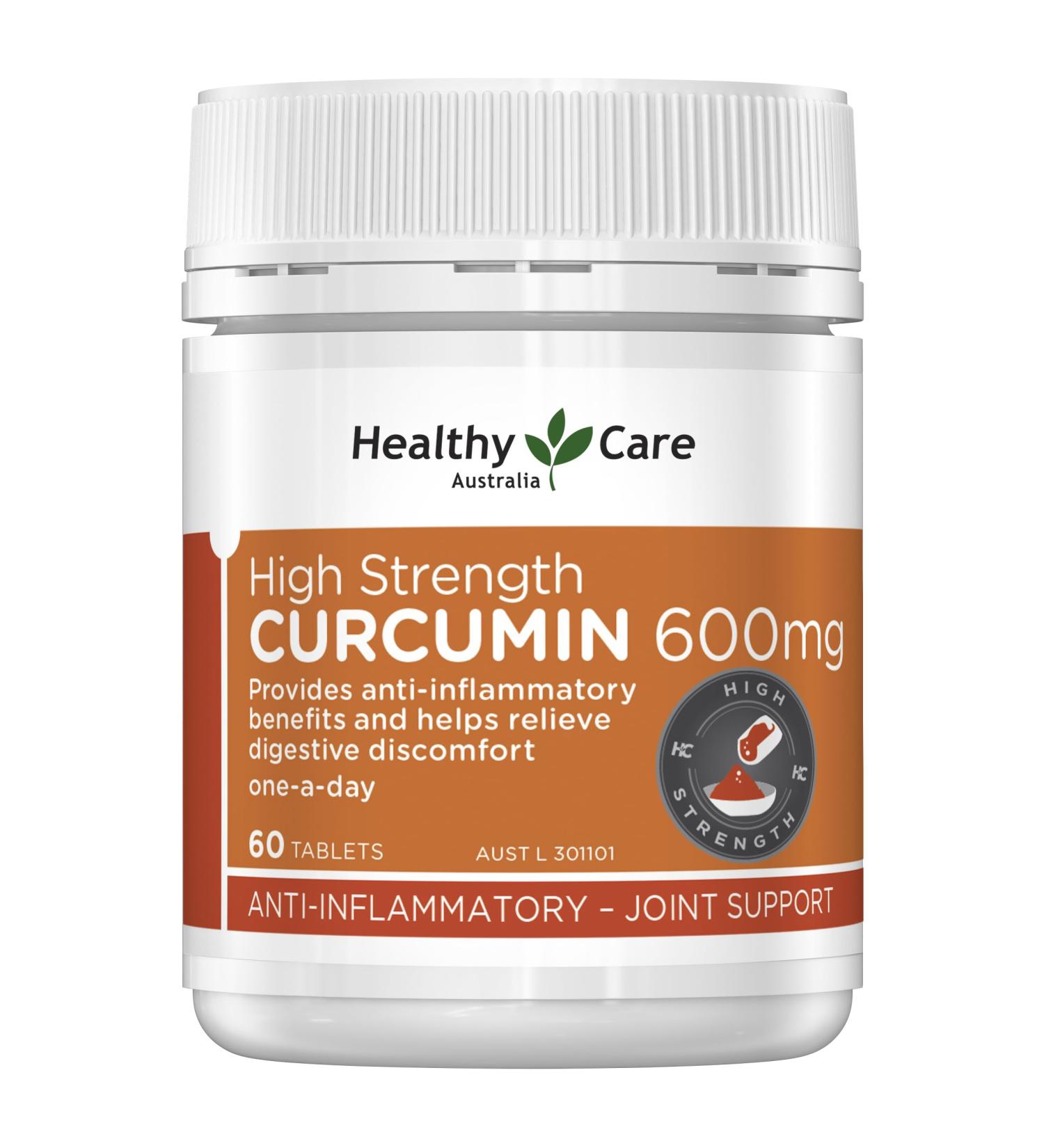 Healthy Care High Strength Curcumin 600mg 60 Tablets - Buy Online on GoSupps.com