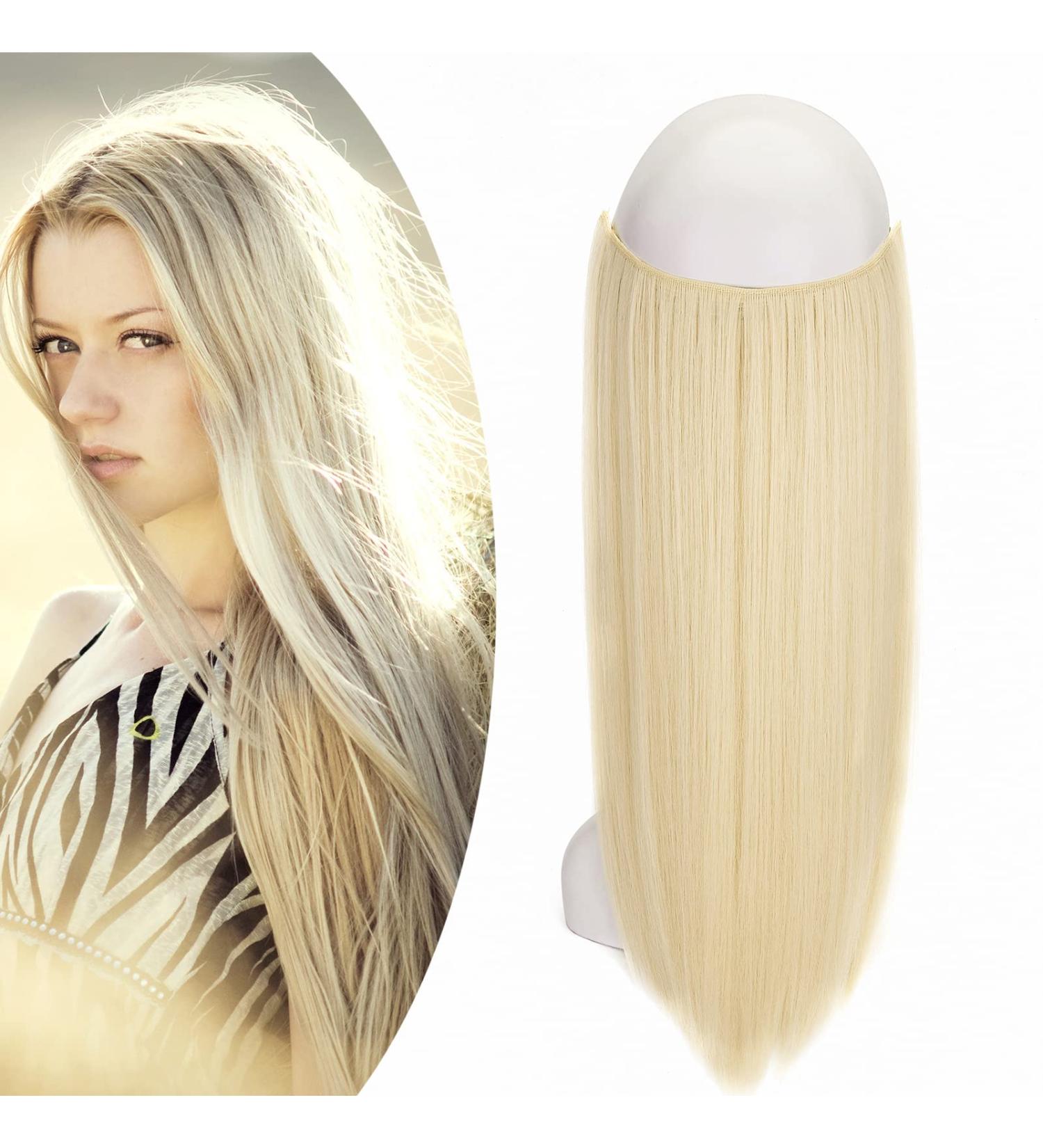 Gairyan Secret Hair Extensions | 50cm Adjustable Invisible Synthetic Hair for Women | Bleaching Blonde Long Smooth Extensions - Buy Online on GoSupps.com