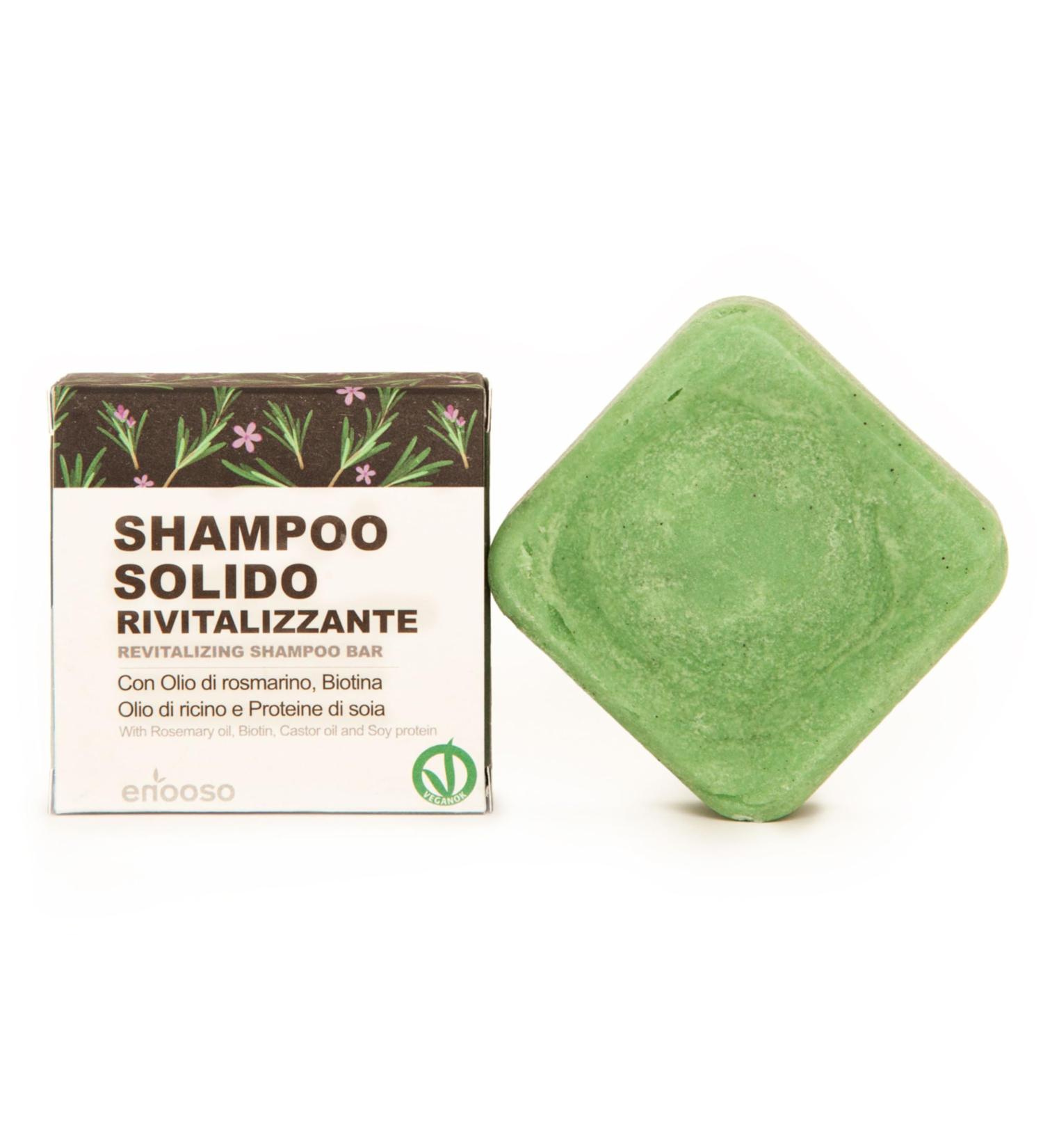  ENOOSO Enooso - Organic shampoo against hair loss strengthens with rosemary oil diluted with purifying castor oil for oily hair 100% natural and vegan solid shampoo 65 g - Buy Online on GoSupps.com