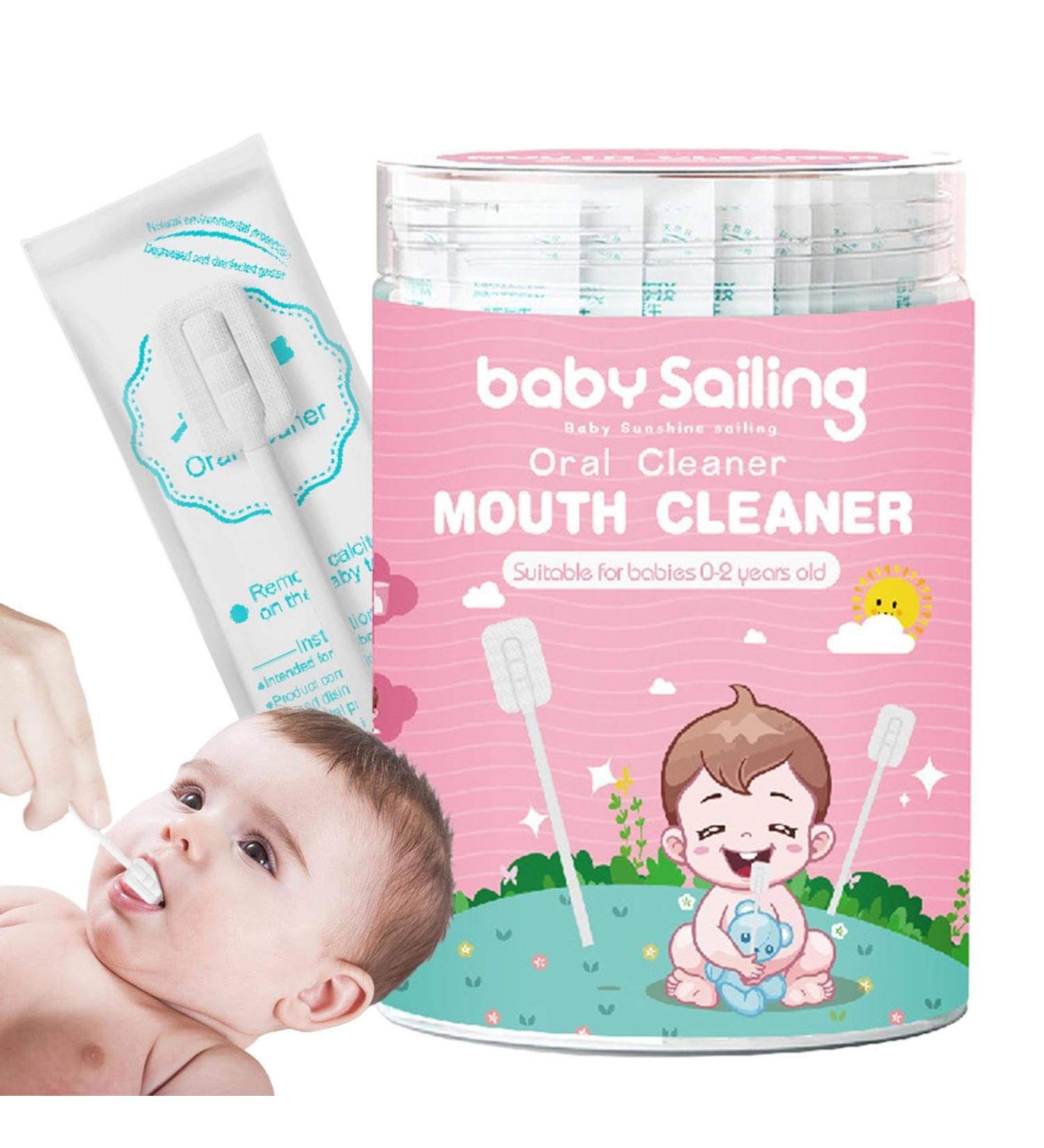 Kazuko Tongue Cleaner for Babies | 30 Portable Tongue Mull Cleaners | Comfortable Dental Care Tool for Children - Buy Online on GoSupps.com