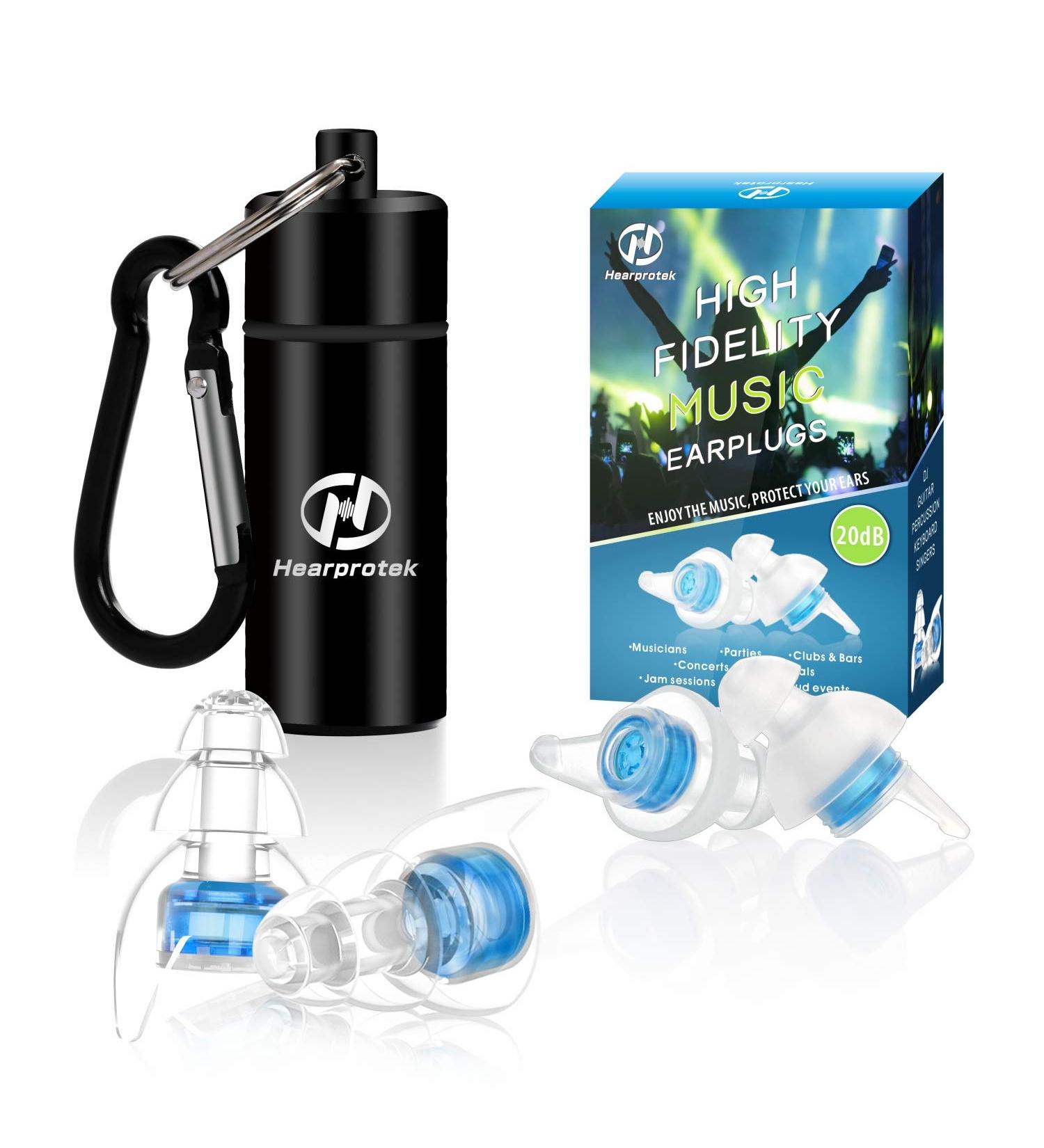 Hearprotek High Fidelity Concert Ear Plugs Noise Reduction Music Earplugs-Hearing Protection for Musicians DJ s Drummers Percussion Festival Nightclub and Other Loud Events (Blue) - Buy Online on GoSupps.com